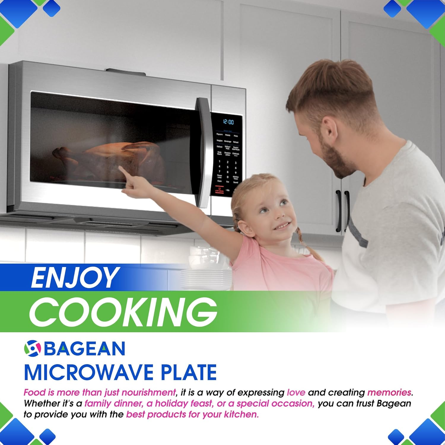Microwave Plate Replacement 14 1/8 Inch Fits DE74-20002B Samsung Microwave Turntable Plate - Exact Replacement Microwave Glass Plate - Durable Oven Dish Tray for Better Reheating and Cooking image number 1