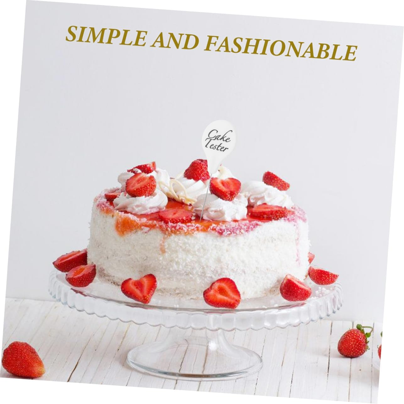 Luxshiny 6Pcs Stainless Steel Cake Test Stick Baking Cake Tester Probe Skewer for Kitchen Baking Tools Cupcake Tester Reusable image number 4