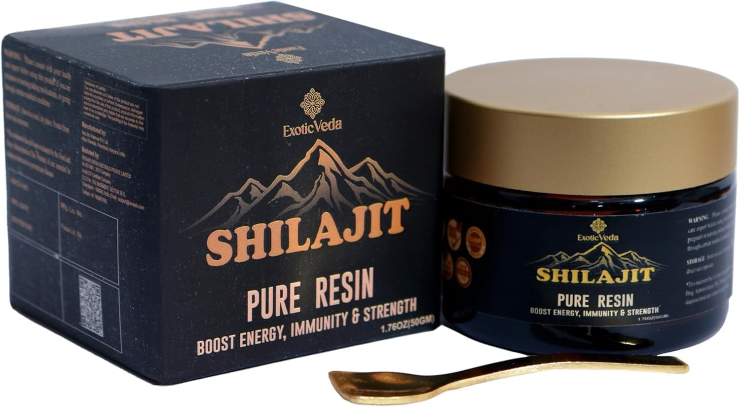 Shilajit Resin, Essential Minerals for Natural Energy Boost, High Potency for Men & Women, Fulvic Acid with Lab Test Report: 1.76Oz image number 1
