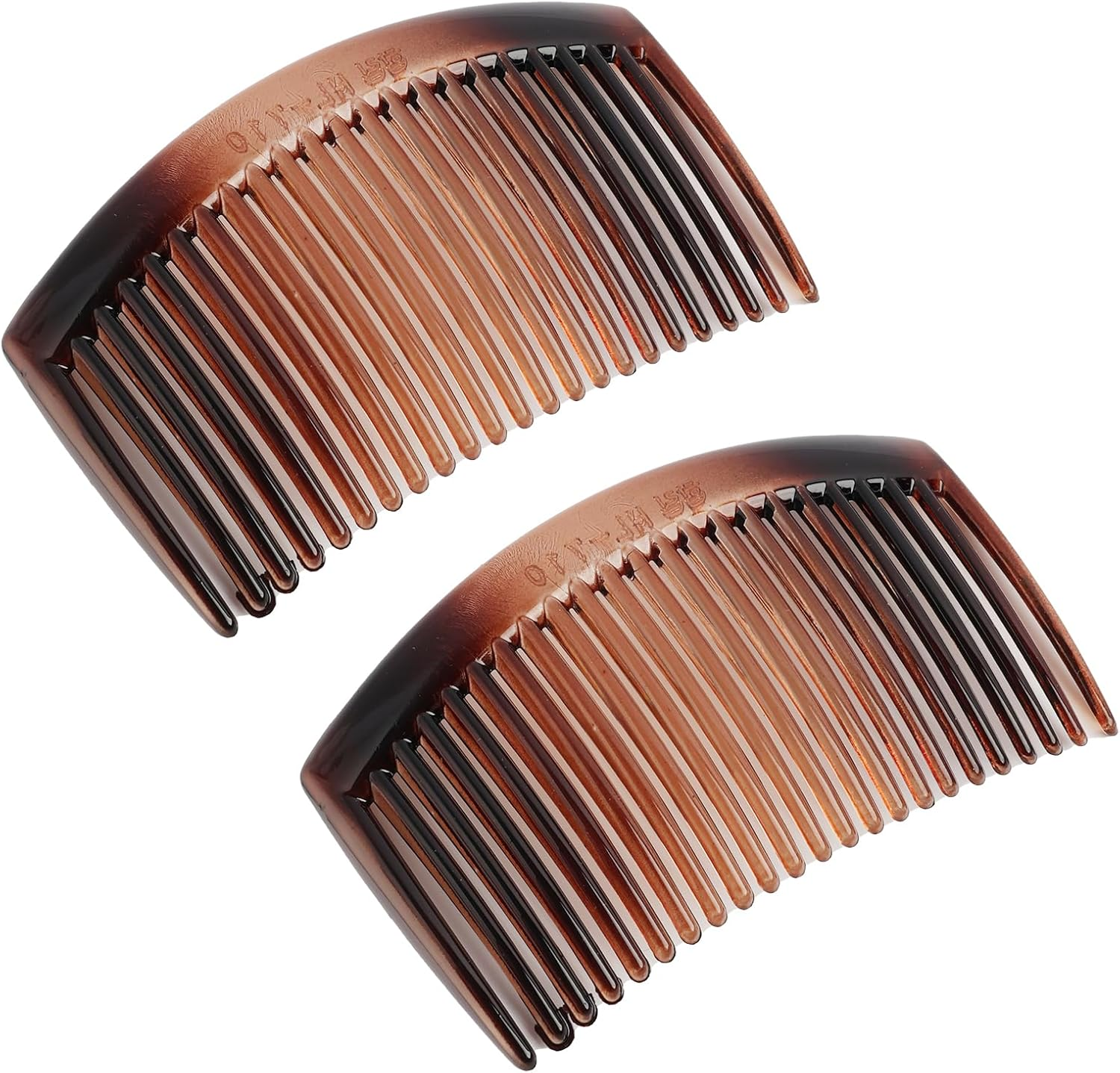 519H Hair Comb Set of 2 Hair Combs in Havana Brown, Approx. 10 X 5 Cm, Straight Teeth, High-Quality Comb from China, Ideal for Everyday and Professional Use image number 1
