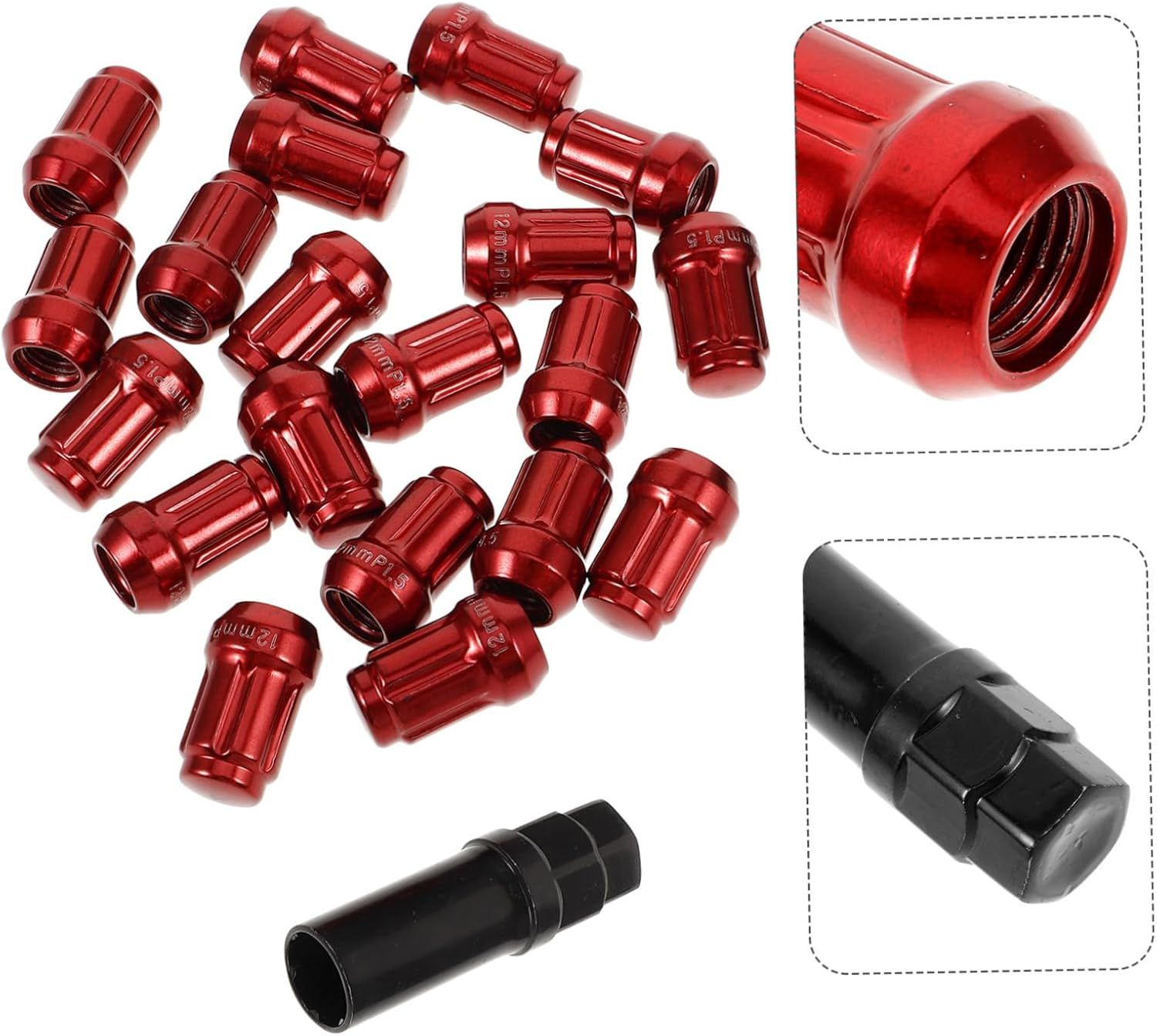 COSMEVIVI 20Pcs Spiral Mother Wheel Nut Covers Tyre Accessories Car Wheel Nut Caps Lug Covers Car Tire Caps Protect Bolts image number 3