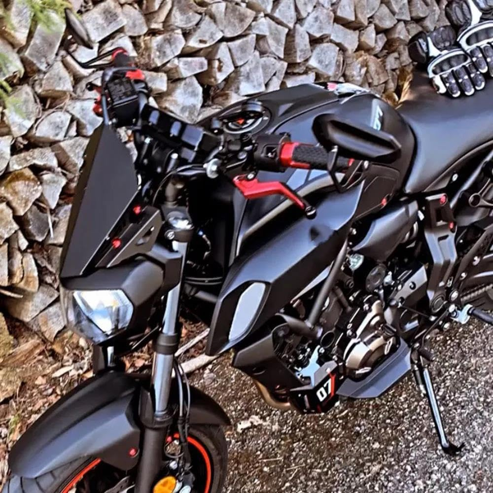 VEAEKNCFCB for Y&Amaha for MT-07 for FZ-07 2018 2019 2020 Motorcycle Parts Front Windshield Windscreen Wind Deflector Shield Fairing Motorcycle Wind Deflector Windscreen image number 4