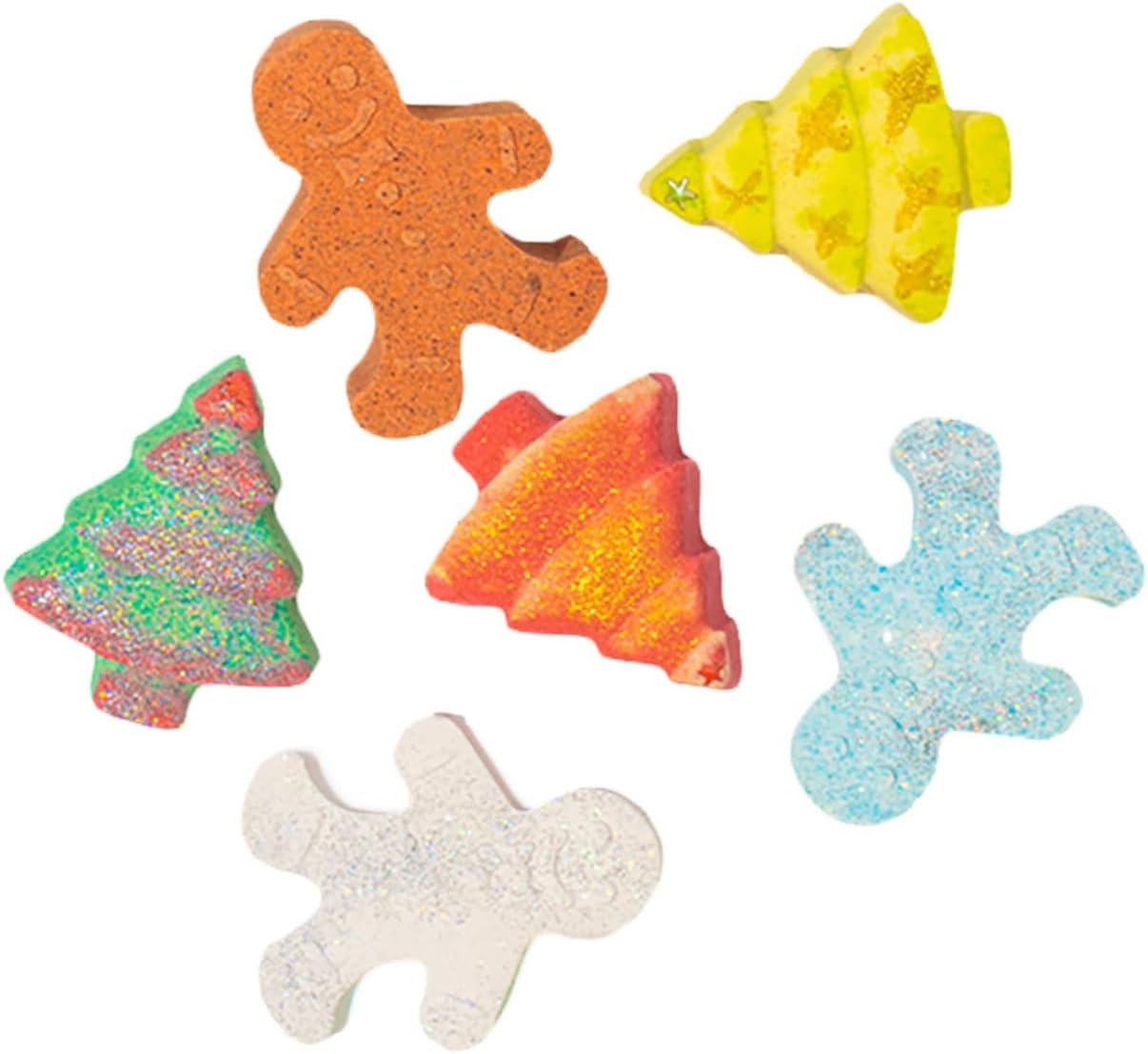 FOYTOKI 6Pcs Christmas Gingerbread Man Bathing Friendly Essential Oil Infused Bath for Relaxation and Aromatherapy for Bubble Baths image number 2