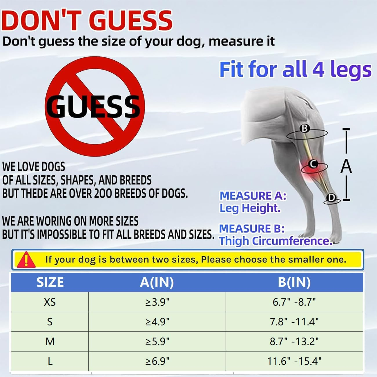 Dog Knee Brace for ACL, CCL, Luxating Patella, and Hind Leg Support - Best Brace for Torn ACL, Ligament Injury, Hip Support, and Recovery - Knee Braces for Dogs (XS, Black) image number 4