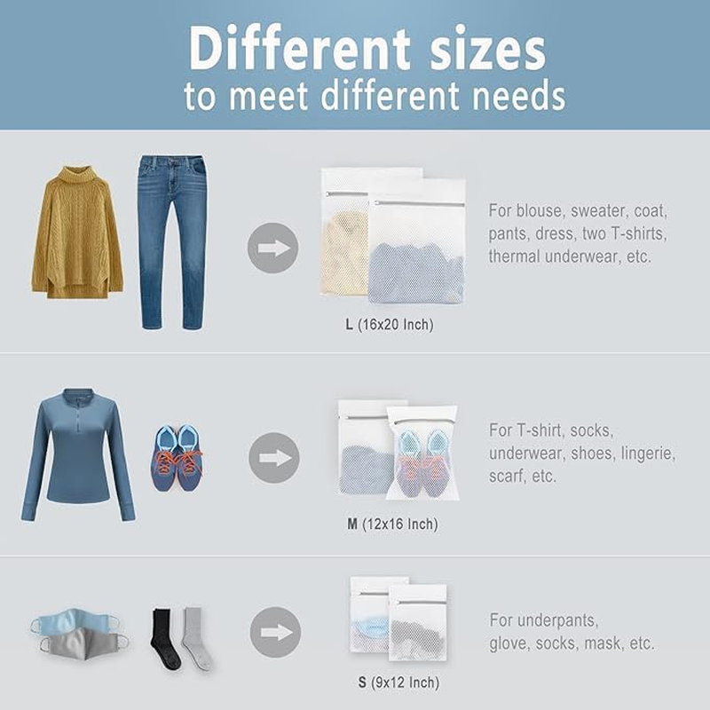 4Pcs Extra Large Honeycomb Mesh Laundry Bags for Delicates Blouse Bra Hosiery Stocking Underwear Easy Fit Sock Lingerie Laundry for Washing Machine Travel Storage Reusable Wash Bag image number 3