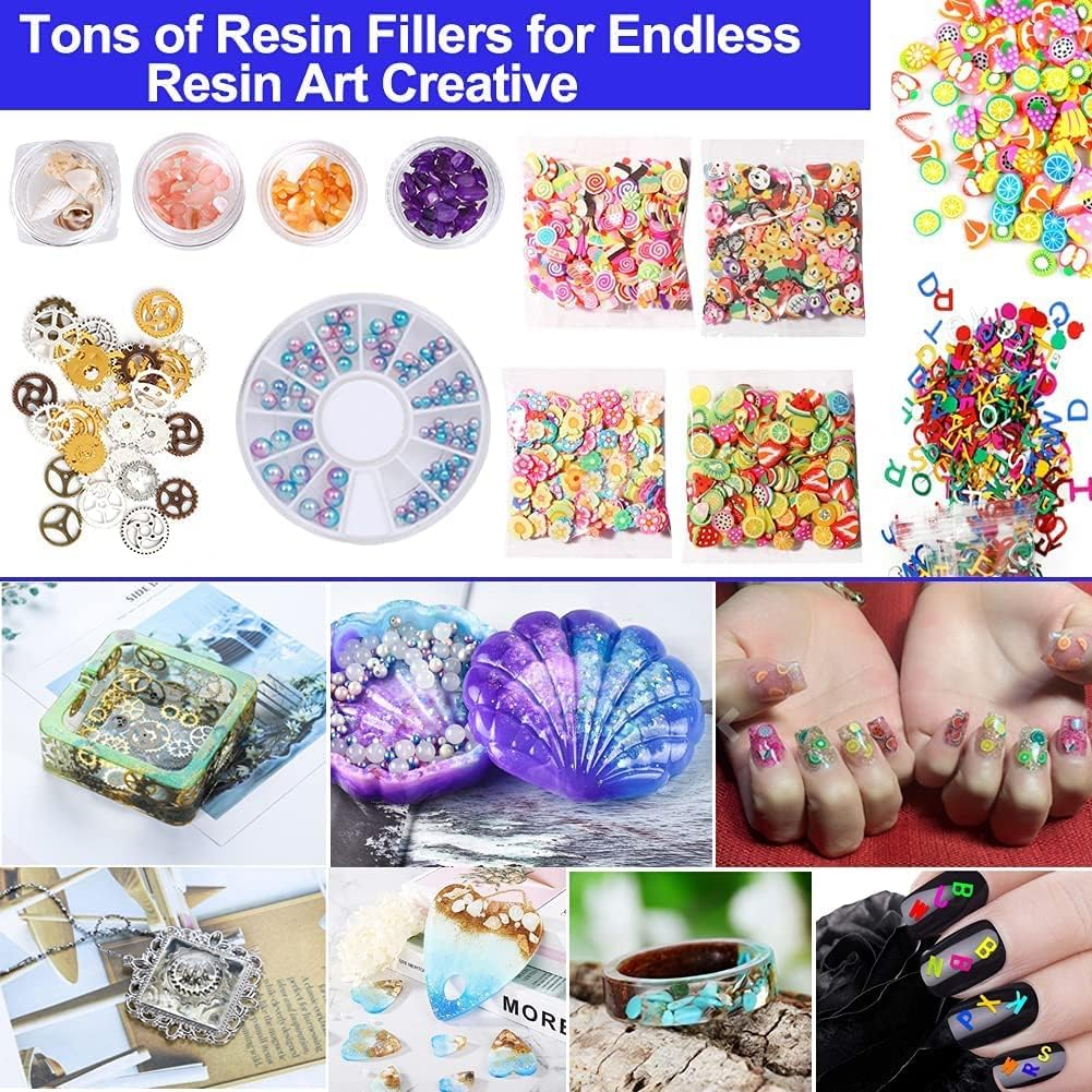 Resin Decoration Accessories Kit, Resin Jewelry Making Supplies Kit with Dried Flowers, Resin Glitter, Gold Foil Flakes and Epoxy Resin Fillers for Resin Crafts Lovers image number 3
