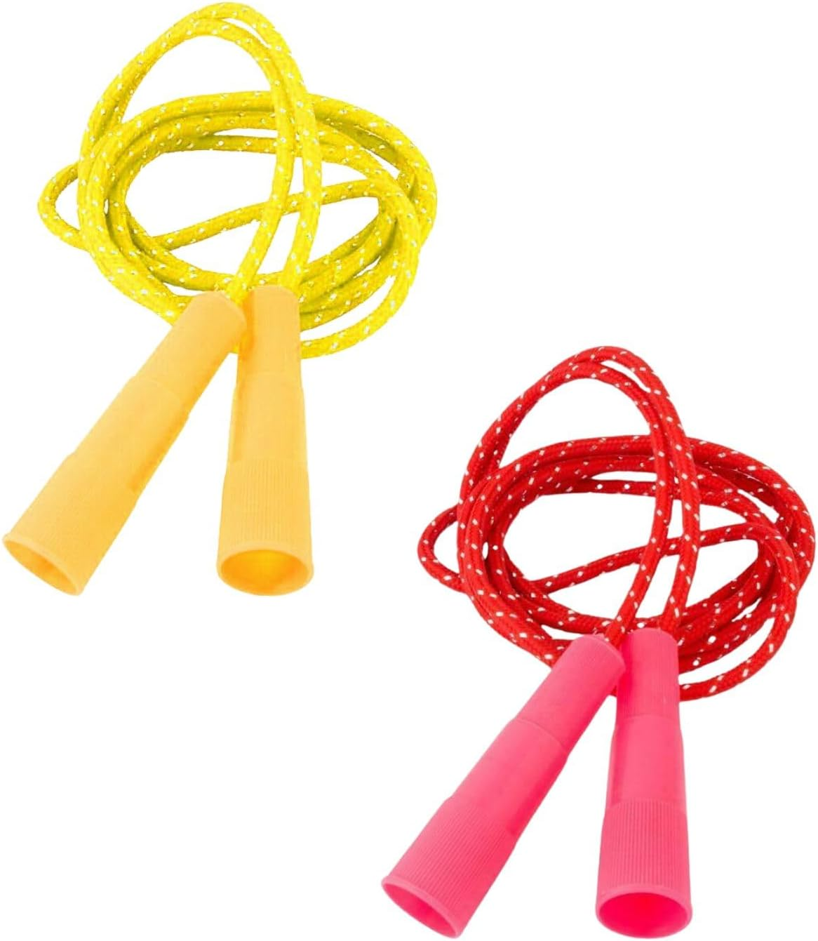 Leona Co 2X Kids Jump Rope, 2.25M Skipping Rope Adjustable Plastic Jumping Rope for Outdoor Activity Kids' Fitness Equipment Sport Birthday Party Favor (Randomly Color)