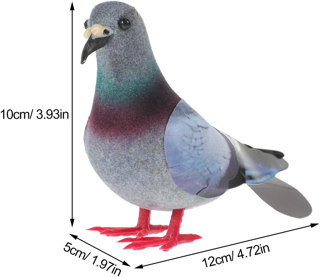 YARNOW 2Pcs Simulation Foam Pigeon Model, Fake Pigeon Artificial Animal Model Bird Statue for Lawn Garden Decoration