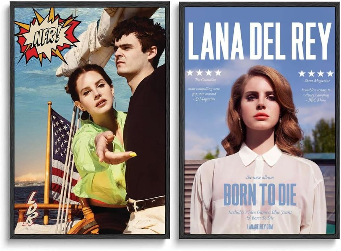 Art Lana Music Del Rey Poster Poster a Set of 2 Canvas Posters Room Aesthetic Festival Gift Family Bedroom Decor Wall Art Home12X18Inch(30X45Cm) Style image number 3
