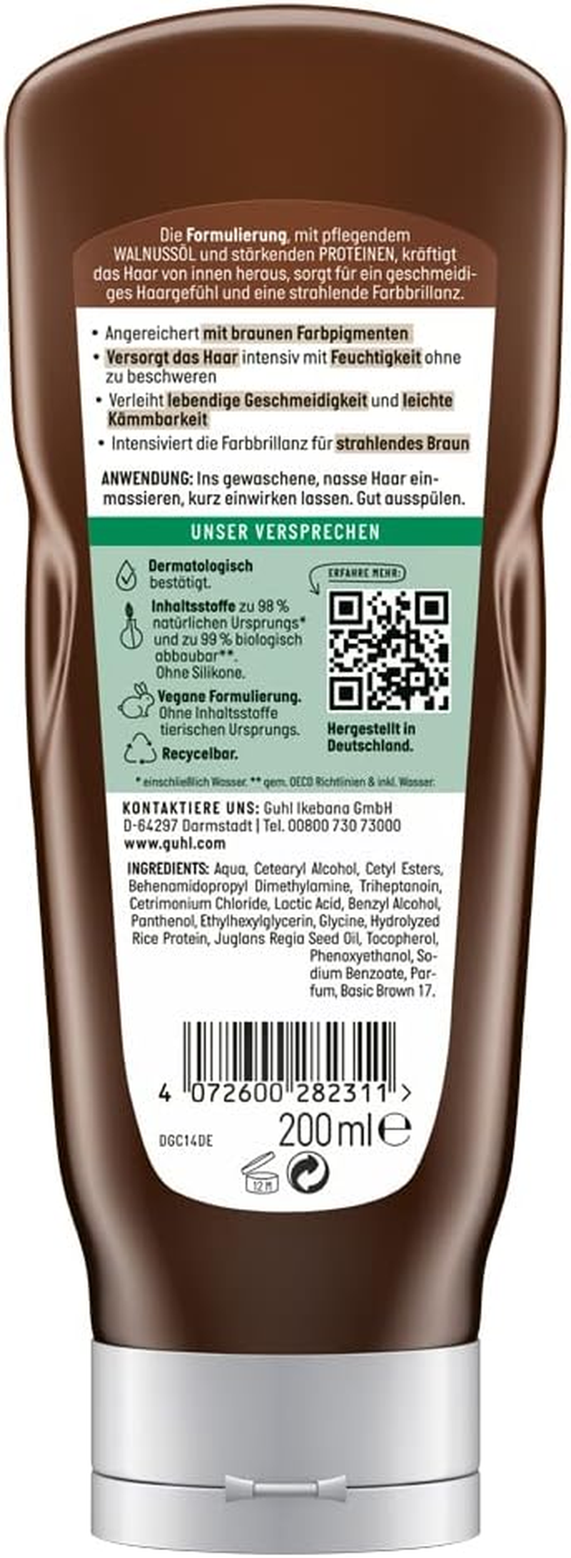 Guhl Braun Fascination Conditioner 200 Ml Hair Type: Brunette, Brown image number 2