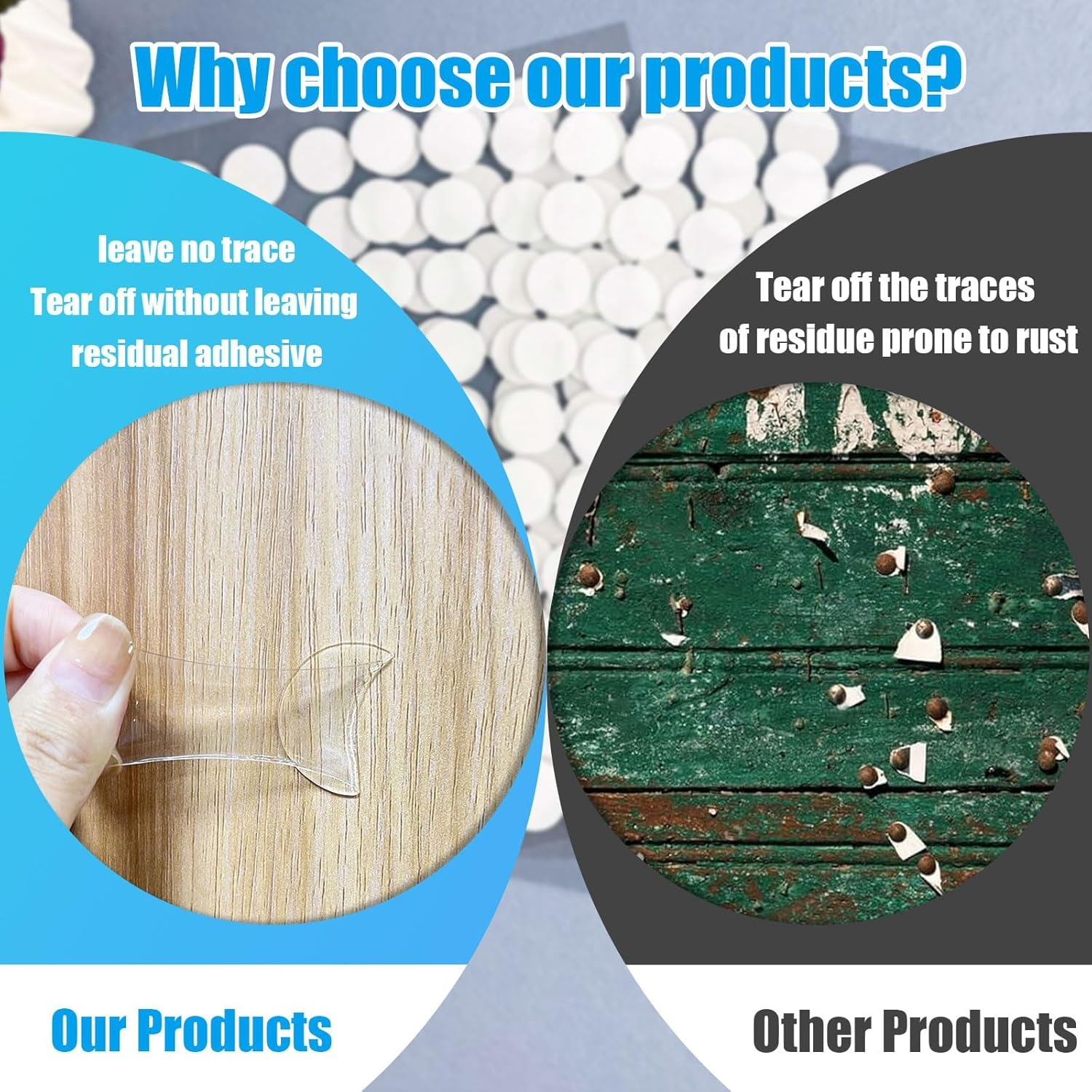 Double Sided Adhesive Dots, 200 Pcs Strong round Adhesive Transparent Dots, Removable Traceless Adhesive Dots for Gift Wrapping, DIY Scrapbooking, Festival Decoration (20Mm) image number 6