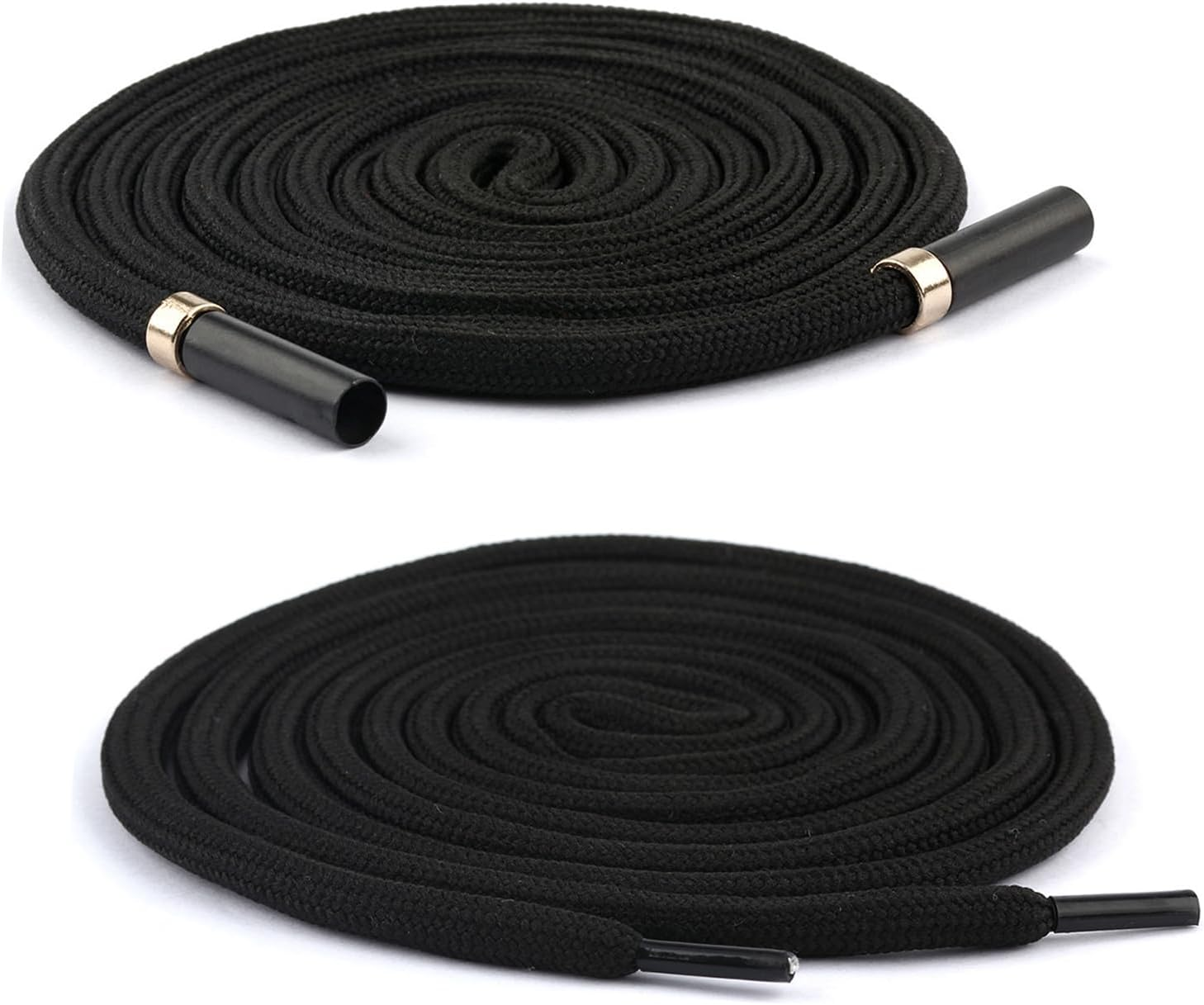 WALWAL 2 Pack 51 Inch Replacement Drawstrings Cotton Drawstring Cord, Suitable for Sweatpants Hoodies Shorts, with Threader Tool(Black,Cylindrical) image number 3