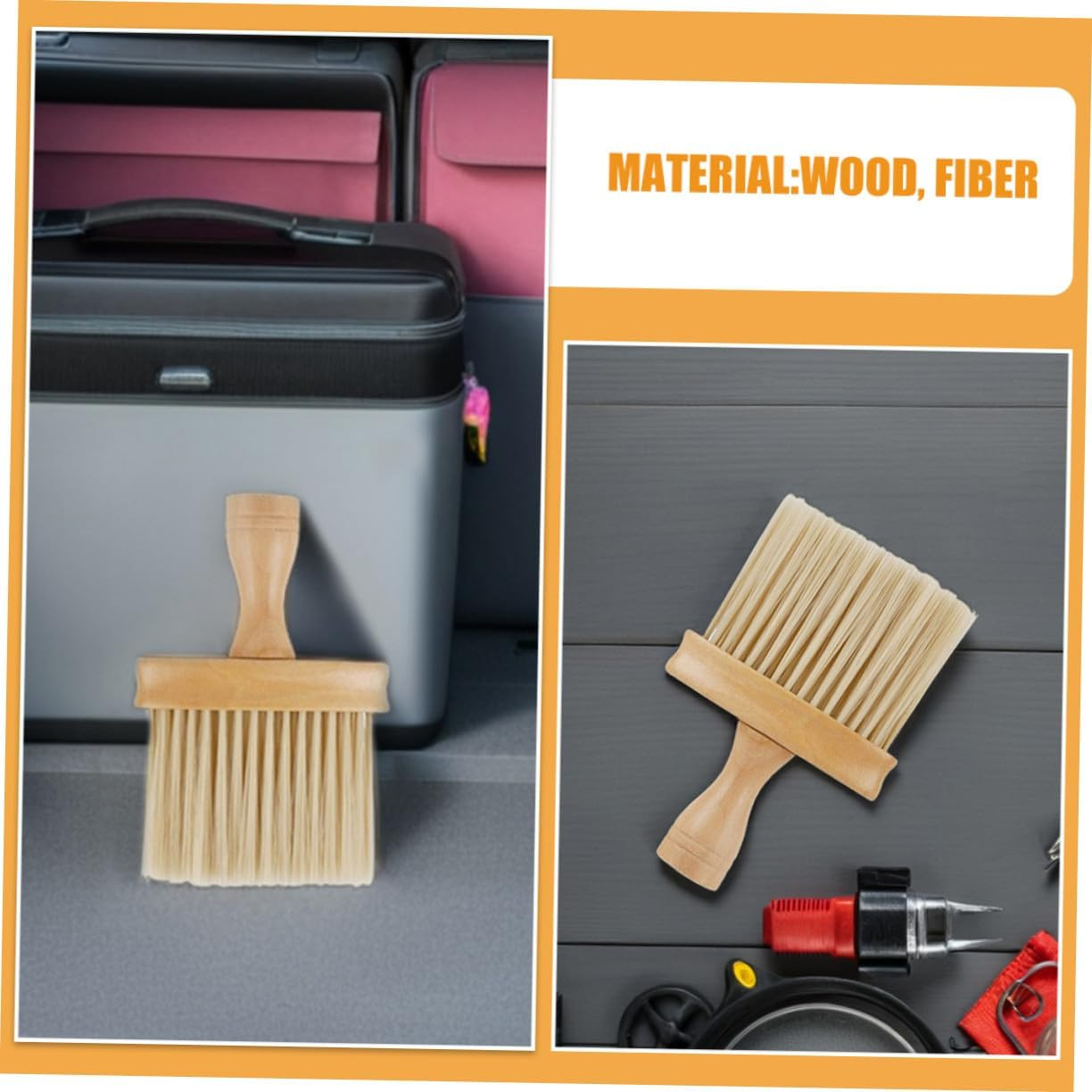 Luxshiny 3Pcs Car Air Vent Cleaning Brushes Soft Bristles Automotive Interior Dust Remover Air Conditioner Outlet Cleaning Tool