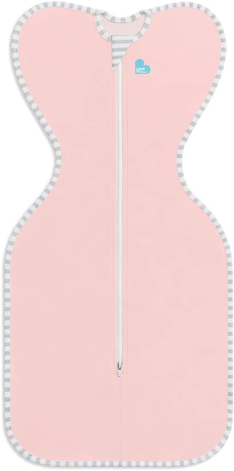 Love to Dream Swaddle up Original, Newborn (2.2-3.8Kg), Ideal for Moderate Room Temperatures (20-24&deg;C), 1.0 TOG, Arms up Position, Twin Zipper for Easy Nappy Changes, Pink image number 4