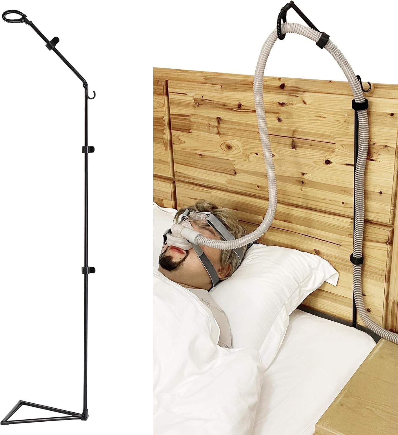 CPAP Hose Holder,Removable and Assemblable Foldable CPAP Hose Hanger Support Comfort and Untangled Sleep,Cpap Supply CPAP Accessories image number 2