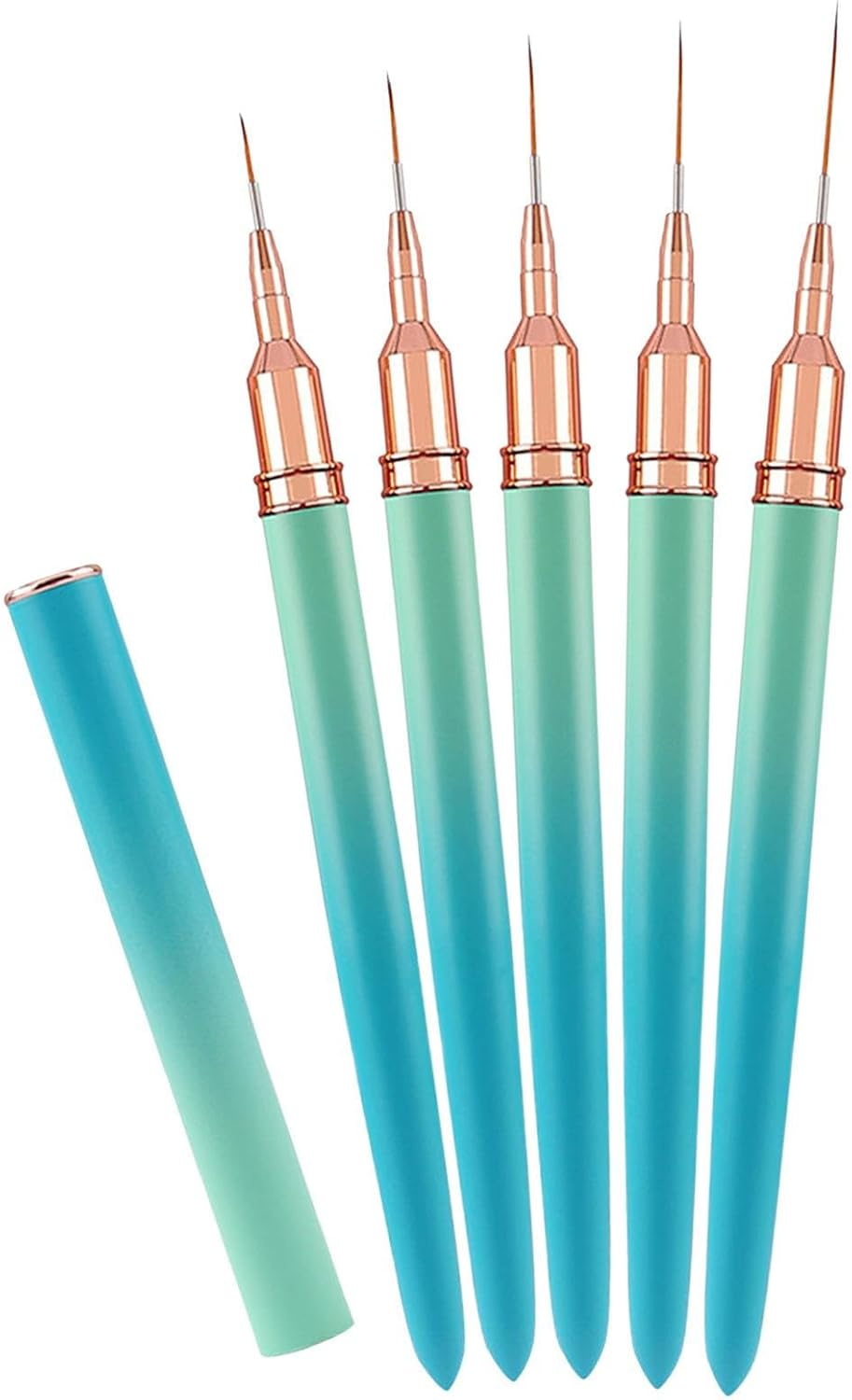 Liner Brushes | Striping Brushes Nail Drawing Set,5/8/13/20/25Mm Detail Drawing Brush, Painting Art Design Set for Long Lines, Professional Nail Puchen