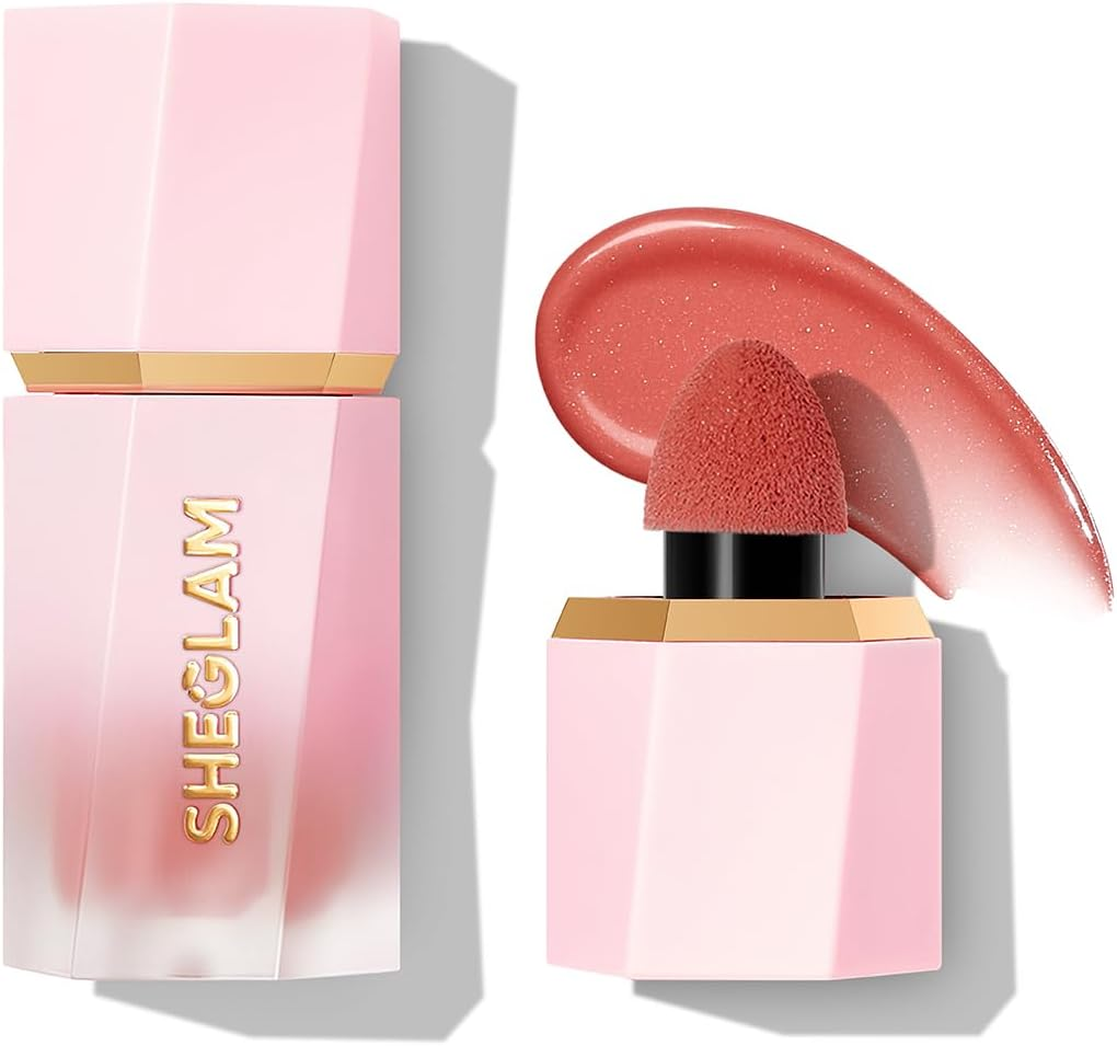 SHEGLAM Color Bloom Dayglow Liquid Blush Makeup for Cheeks Shimmer Finish - Devoted