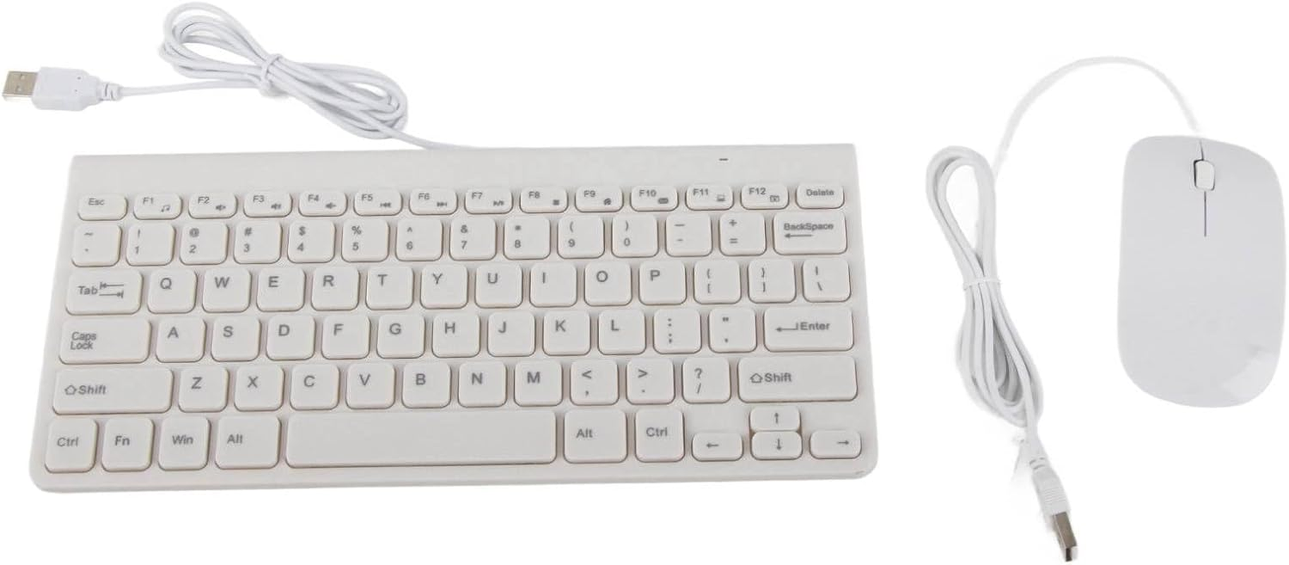 XUMIUZIY Wired Keyboard Mouse Combo, Ultra-Thin USB Wired Keyboard Optical Mouse Mice Set Combo for Computer, Laptop, PC, Desktop, Notebook (White) image number 3