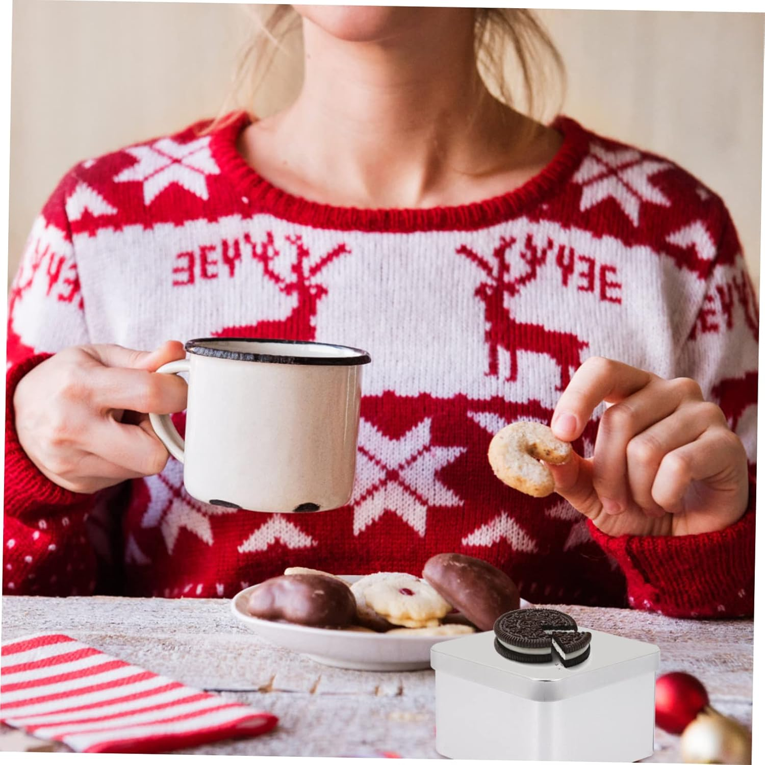 COLLBATH 5Pcs Tinplate Tea Can Food Storage Container Airtight Tea Jar for Home Office image number 5