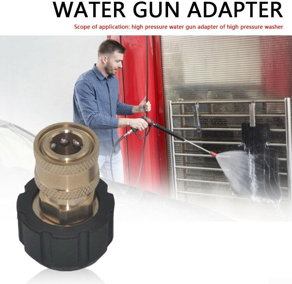 Heavy Duty 1/4 3/8 Quick Connect Female to M22 14 15 Female Connector Adapter (1/4) image number 1