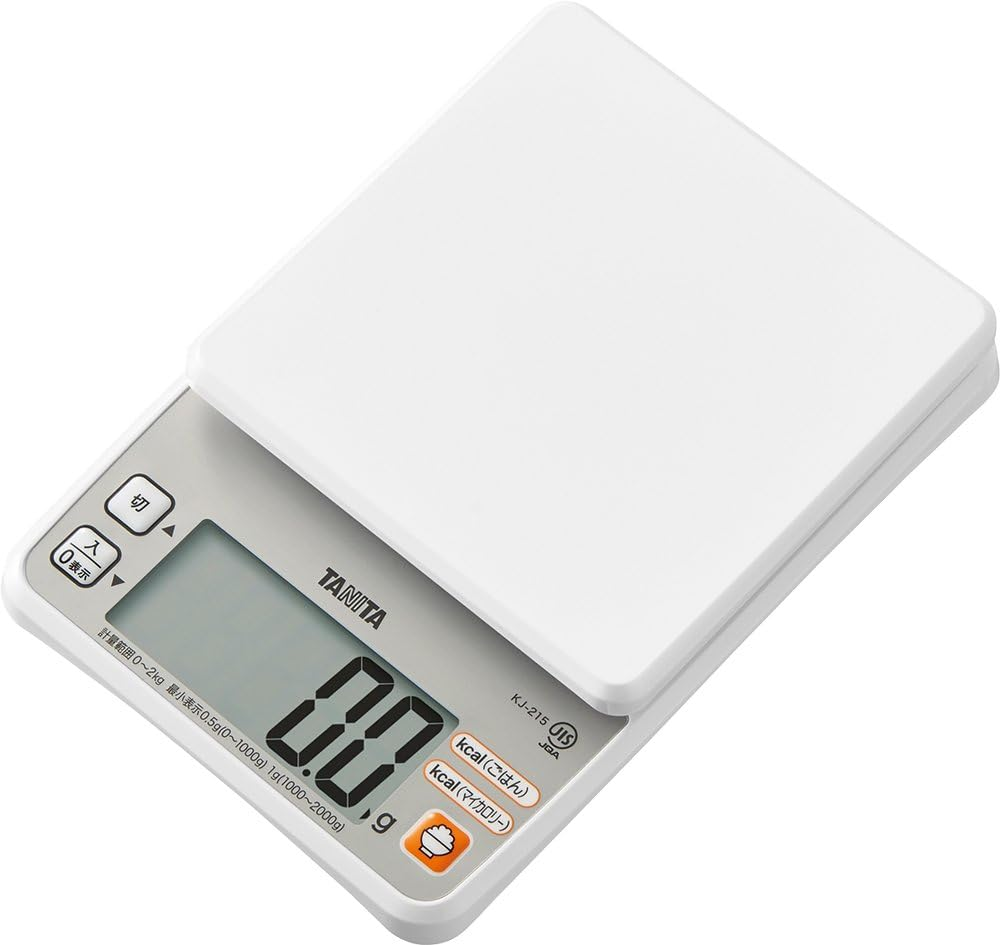 Tanita KJ-215 WH Cooking Scale, Can Measure Calories in Rice, 0.5 G Units, up to 4.4 Lbs (2 Kg), White, Kitchen Scale, Cooking, Digital image number 4