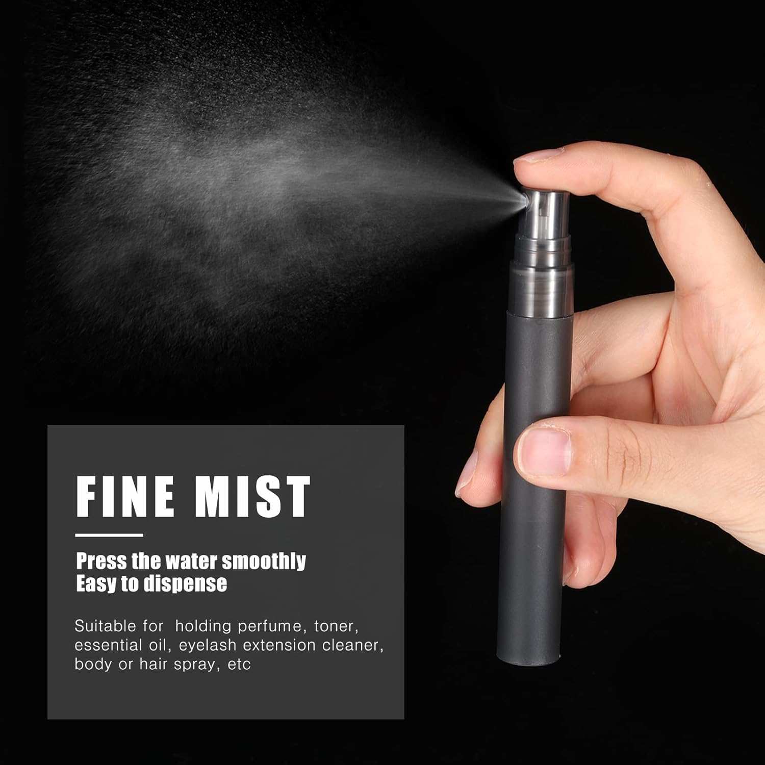 Remerry 10 Ml Perfume Spray Bottles Plastic Travel Refillable Mini Bottles for Women Small Fine Mist Sprayers Portable Frosted Perfume Sprayers Empty Atomizer for Essential Oil (100 Pcs)