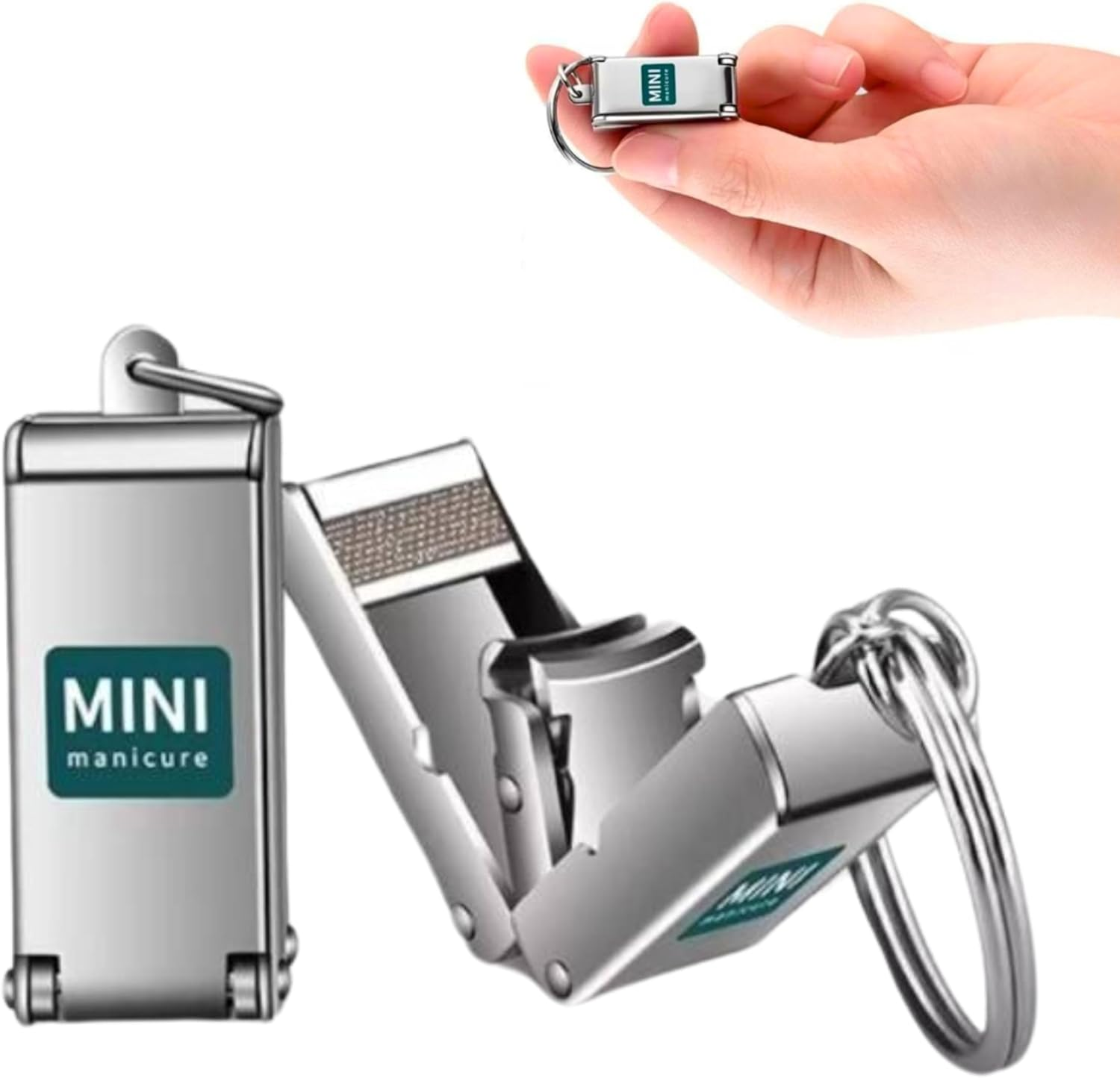 Mini Nail Clippers Keychain, Small Foldable Portable Travel Size Nail Cutter Keyring for Men Women Unisex, Compact Pocket Folding