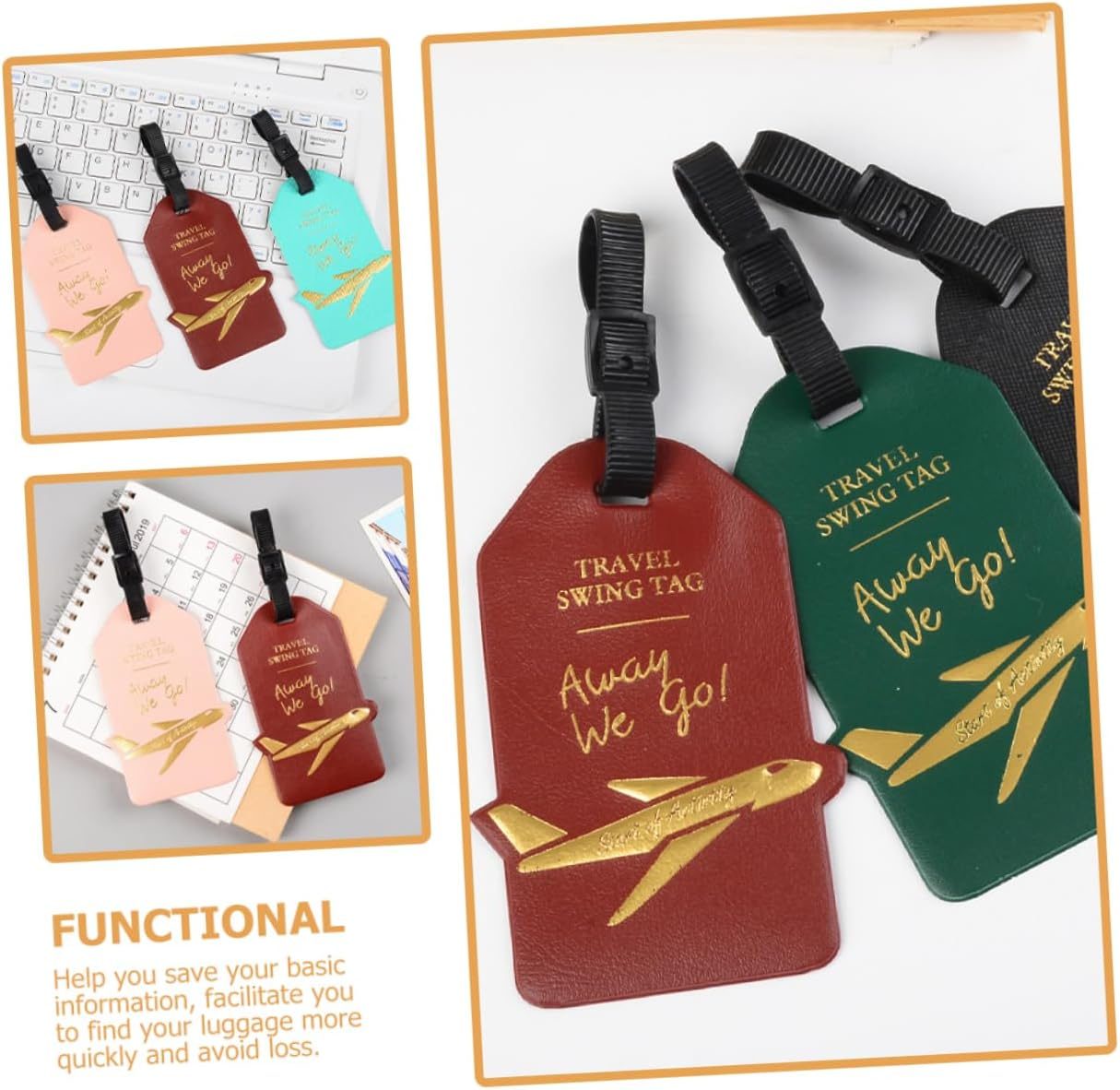 SOESFOUFU Travel Suitcase Tag Luggage Id Labels Baggage Tag for Easy Identification Random Color image number 3