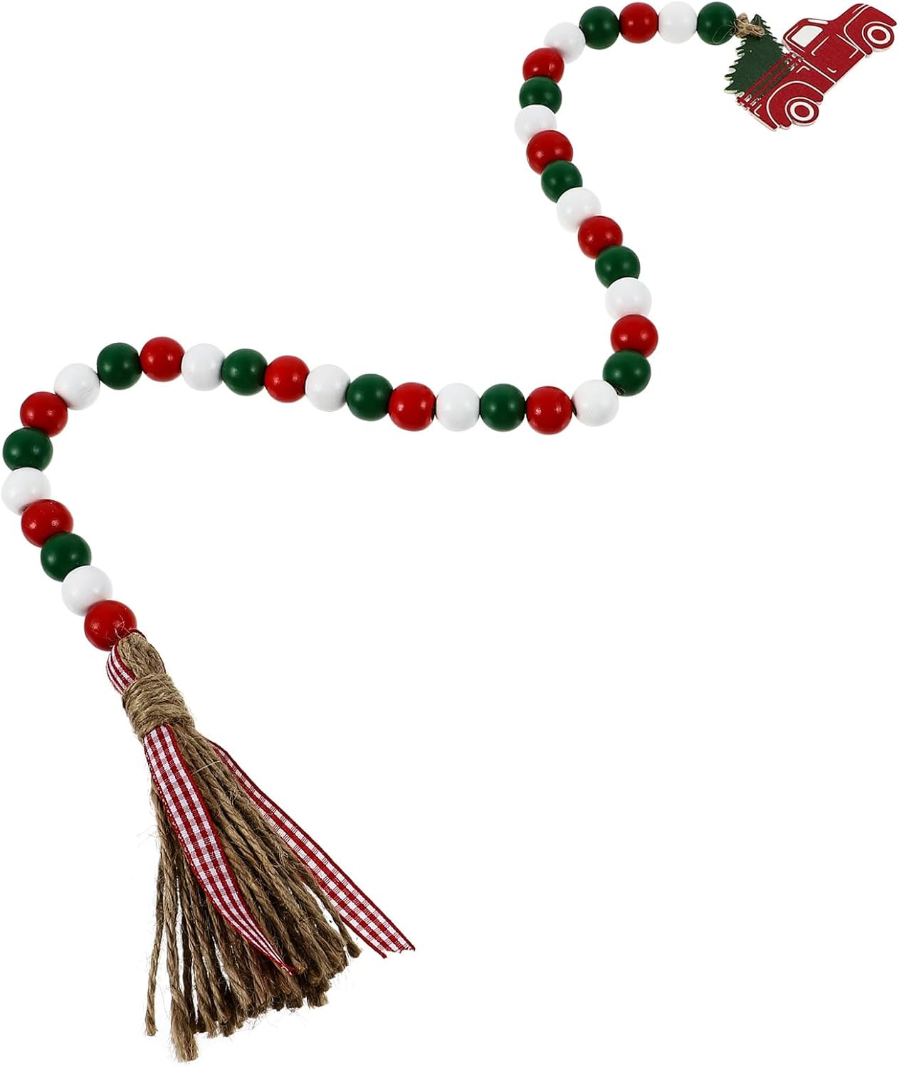 1Pc Christmas Bead Pendant Tassel Festive Home Decor for Xmas Easy to Install Versatile Hanging Adorn for Parties Restaurants and More image number 3