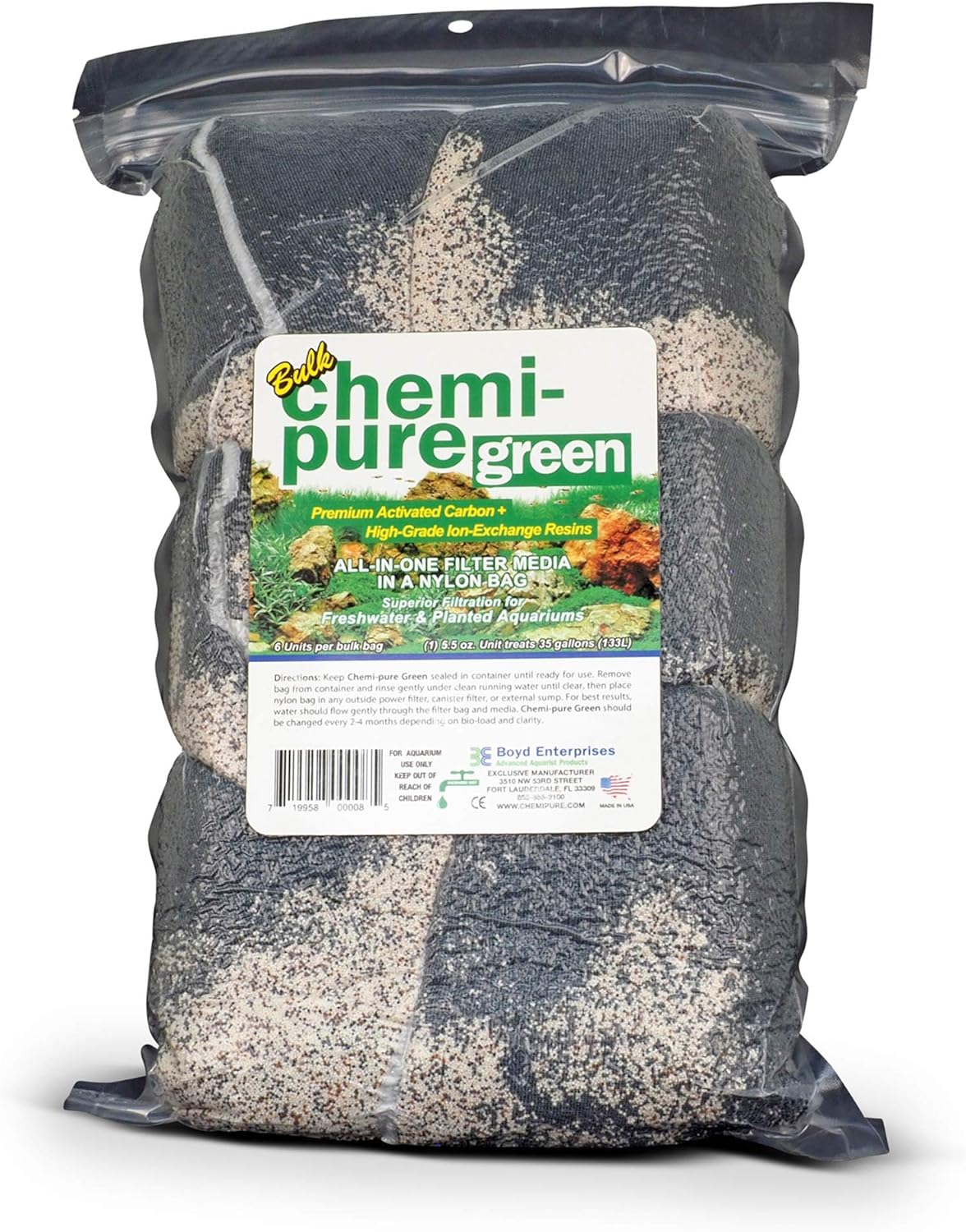 Boyd Enterprises CPGNB05 Chemi-Pure Green Bulk Aquarium Filtration, 5 Oz