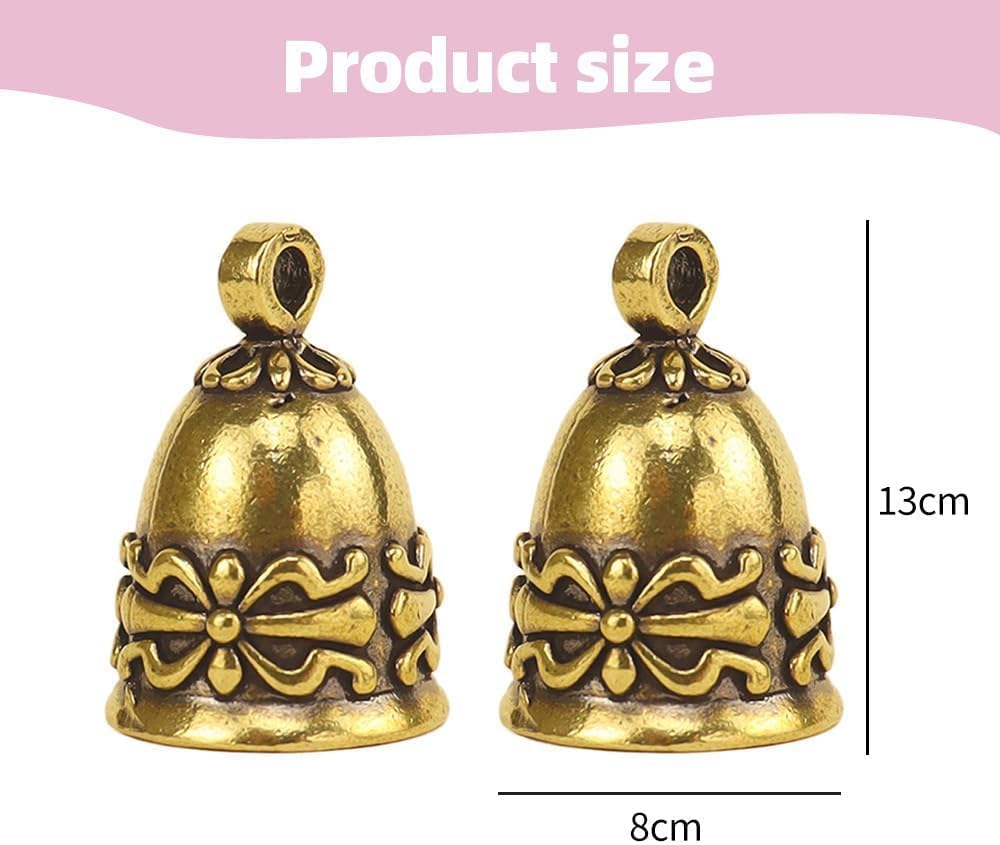 2 Pieces Copper Collar Bell for Small Pet,Pet Bells Brass Cat Collar, Small Cats and Dogs Bell Vintage Copper Keychain Anti-Lost Training Pendant Tags Accessories for Kitten Puppy Outside image number 4