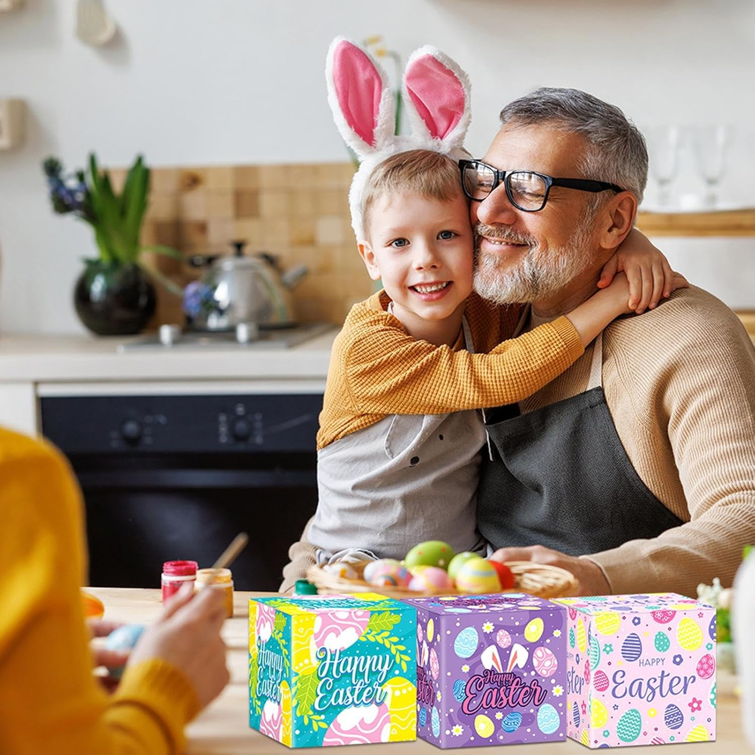 Easter Candy Box, Easter Goodie Boxes, Reusable Easter Boxes, Happy Easter Treat Bags, Easter Egg Hunt Boxes, Easter Treat Bags for Kids, Easter Supplies, Set of 12 Easter, Easter Cooking for Kids image number 4