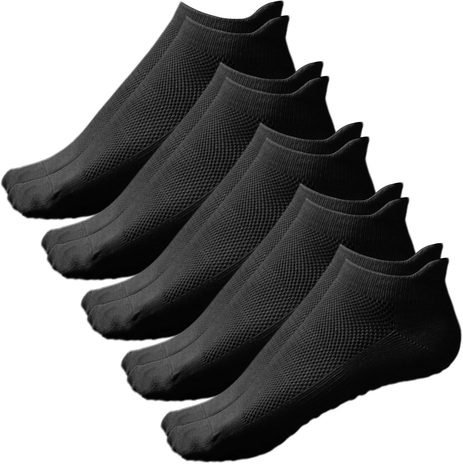 Dress Cici Mesh Pilates Yoga Socks with Tab and Bottom Silicone Non Slip Grip Socks (5 Pairs)