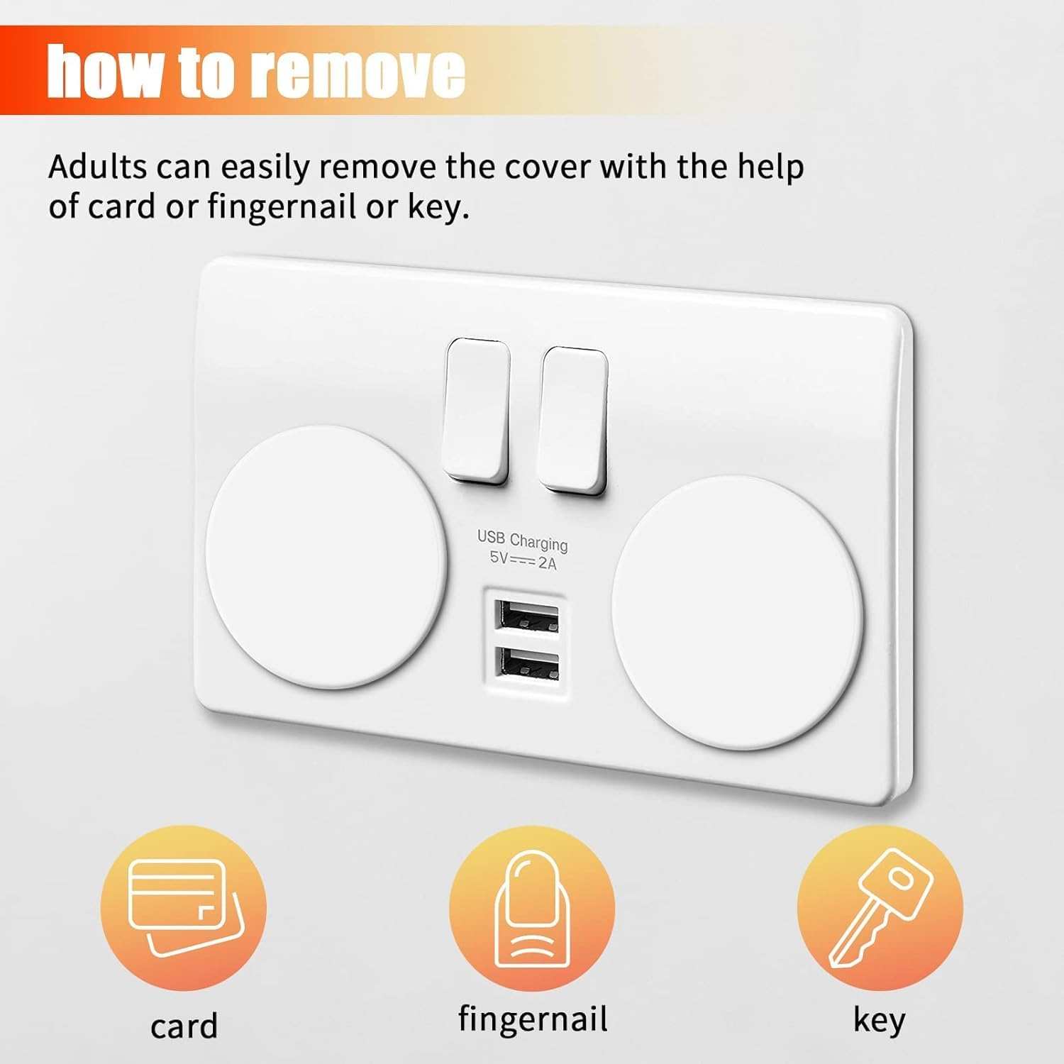 Outlet Covers, 20 Pcs Outlet Plug Covers, Baby Proofing Plug Covers 3-Prong Child Safety Socket Covers Electrical Outlet Protectors Kid Proof Outlet Cap image number 5