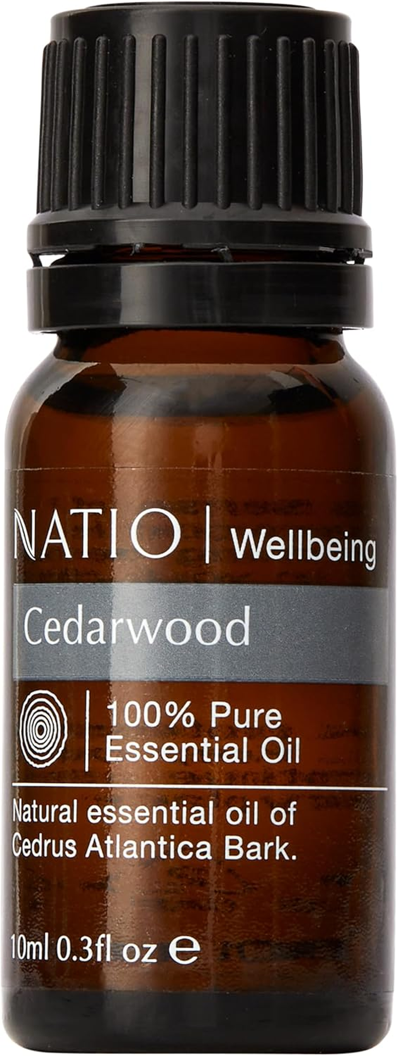 Natio Australia Wellbeing Pure Essential Oil - Cedarwood 10Ml - 100% Pure & Natural Australian Essential Oil - Calming & Fortifying - Vegan Friendly & Made in Australia
