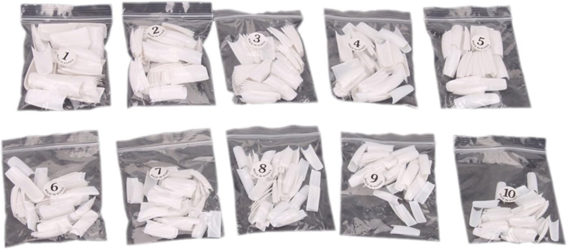 500Pcs Lady White French Acrylic Style Artificial False Nails Half Tips image number 5