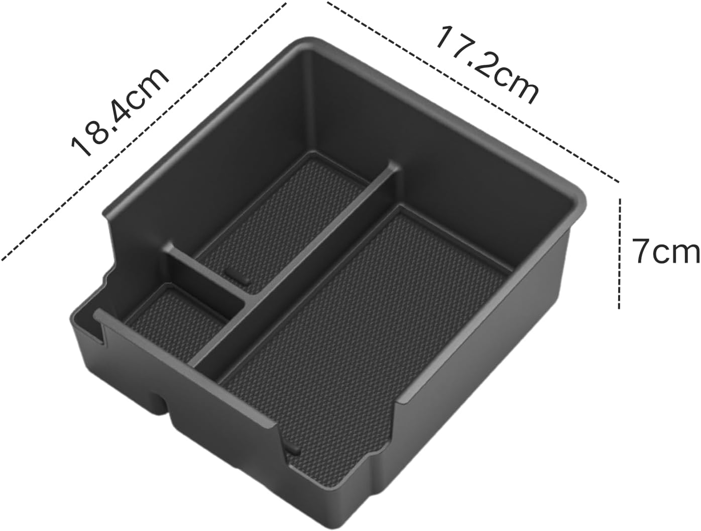 Center Console Organizer for BYD Seal EV 2024 2025 2026 Seal Interior Organizer Center Console Holder Tray Armrest Storage Box with Non-Slip Silicone Mats EV24