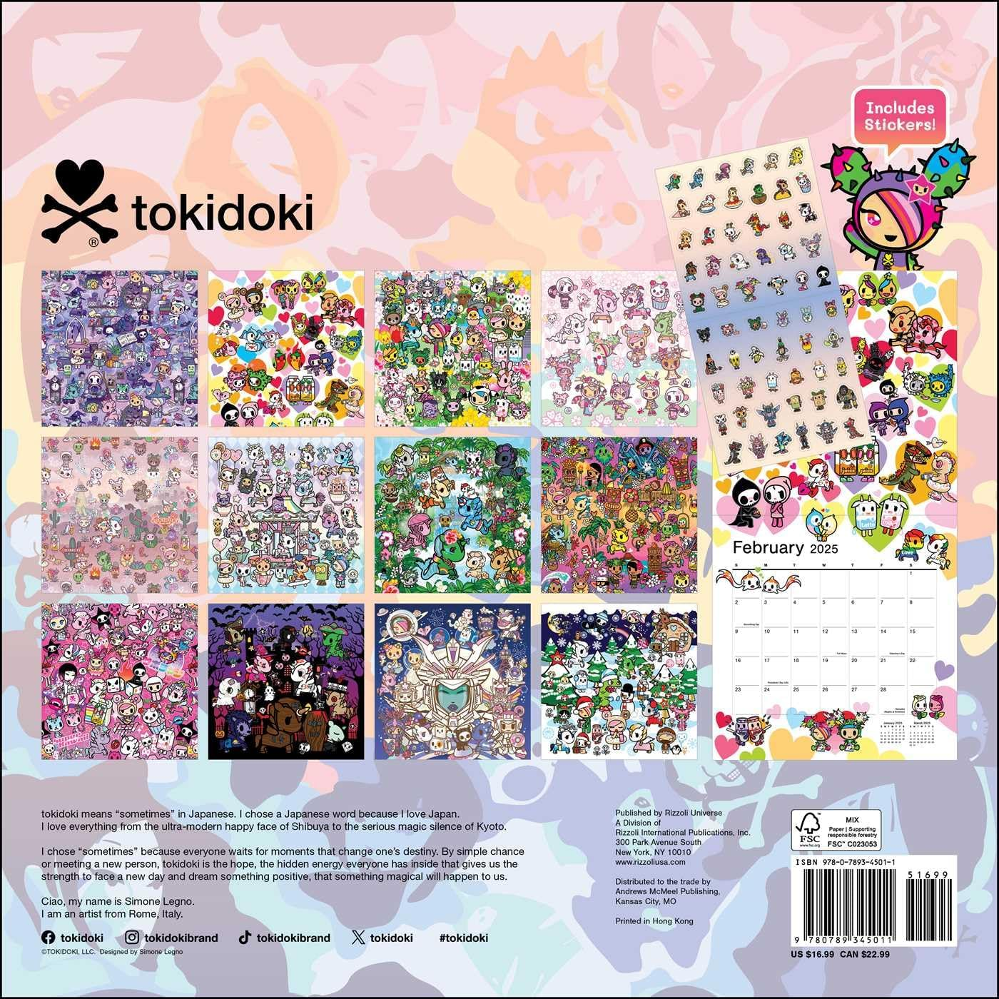 Tokidoki 2025 Wall Calendar