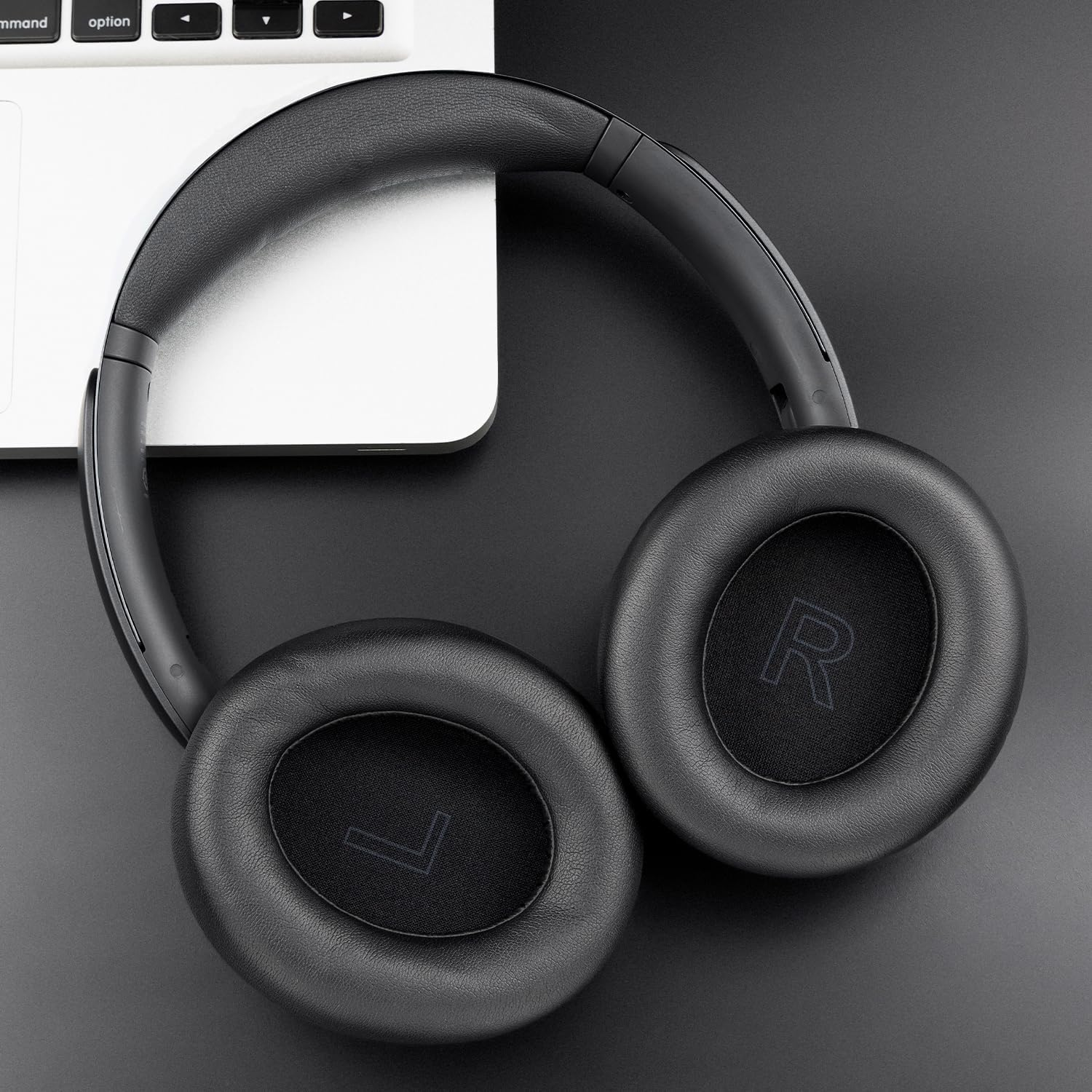 SOULWIT Earpads Replacement for Anker Soundcore Life Q30/Q35 Headphones, Ear Pads Cushions with Softer Protein Leather, Noise Isolation Foam - Black