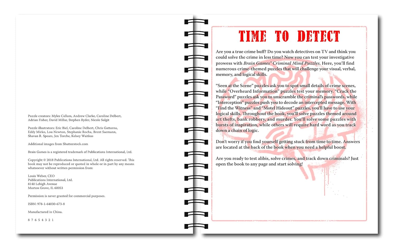 Brain Games Criminal Mind Puzzles: Collect the Clues and Crack the Cases