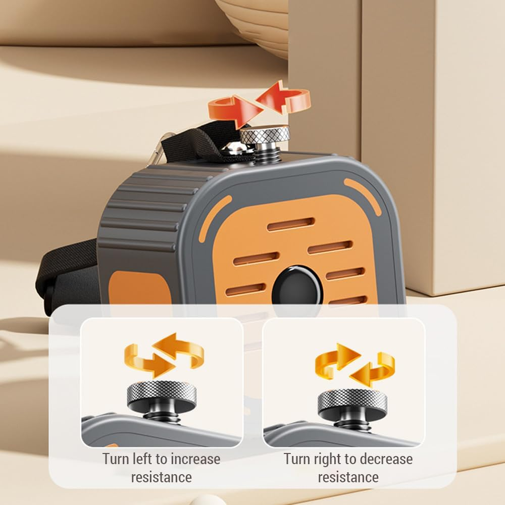 Oimzzr Adjustable Resistance Band Fitness Pump Exercise Equipment Cable Machine for Arms Legs Chest, Black Grey