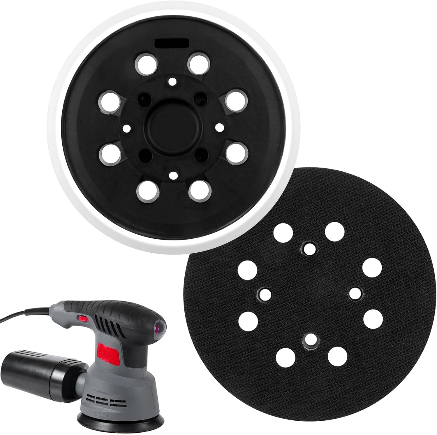 5 Inch 8 Hole Sander Backing Pad for Bosch PEX 300/400 AE 4000AE Advancedorbit 18, 125Mm Replacement Random Orbit Sanding Interface Pad, Hook and Loop Sanding Discs for Smooth Finishing image number 4