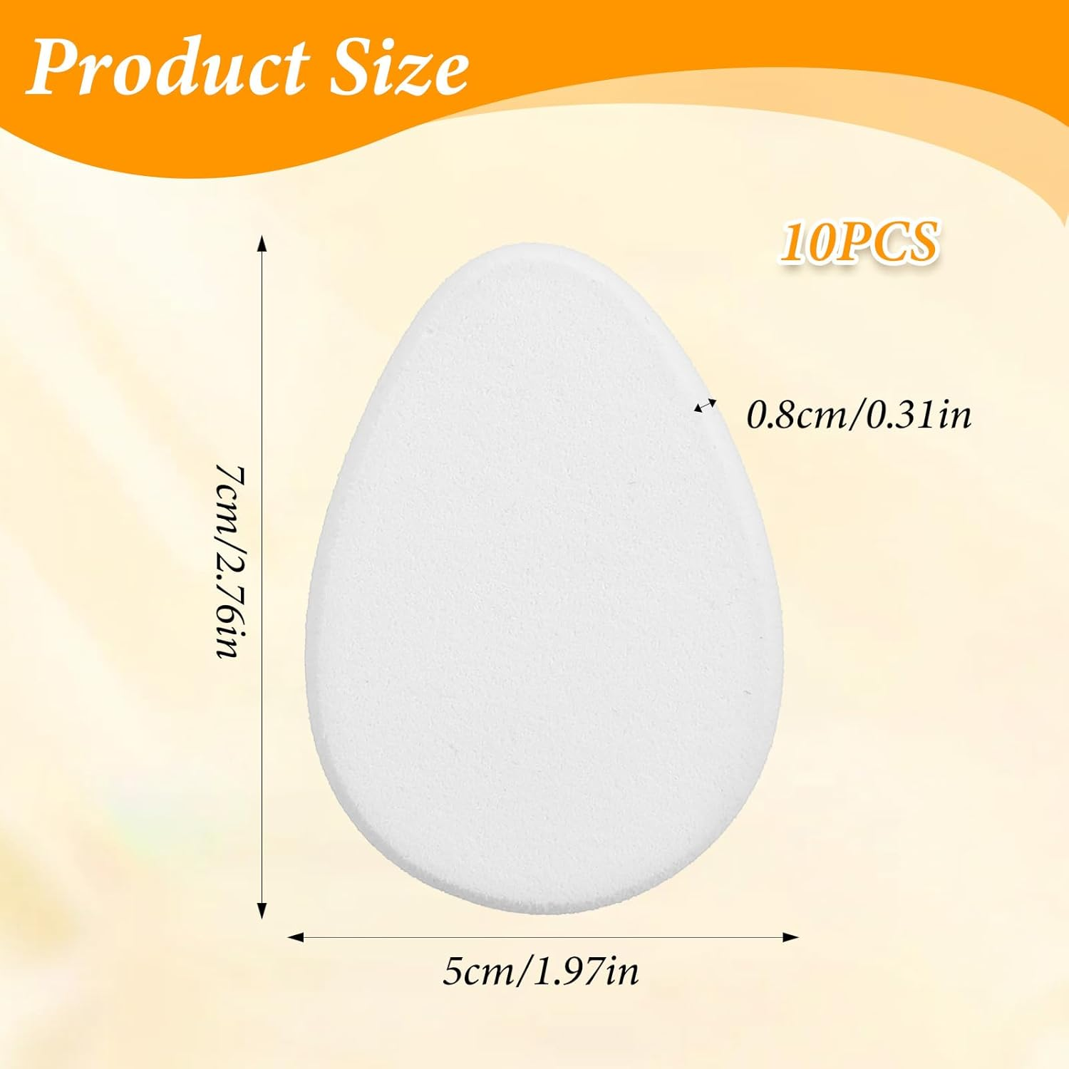 10Pcs Beauty Blender Sponge,Beige Smooth Makeup Sponge,Natural and Easy Soft Long-Lasting and Beginner-Friendly,Powder Sponges Foundation Powders Blender for Liquid Foundation, Wet and Dry Dual Use image number 6