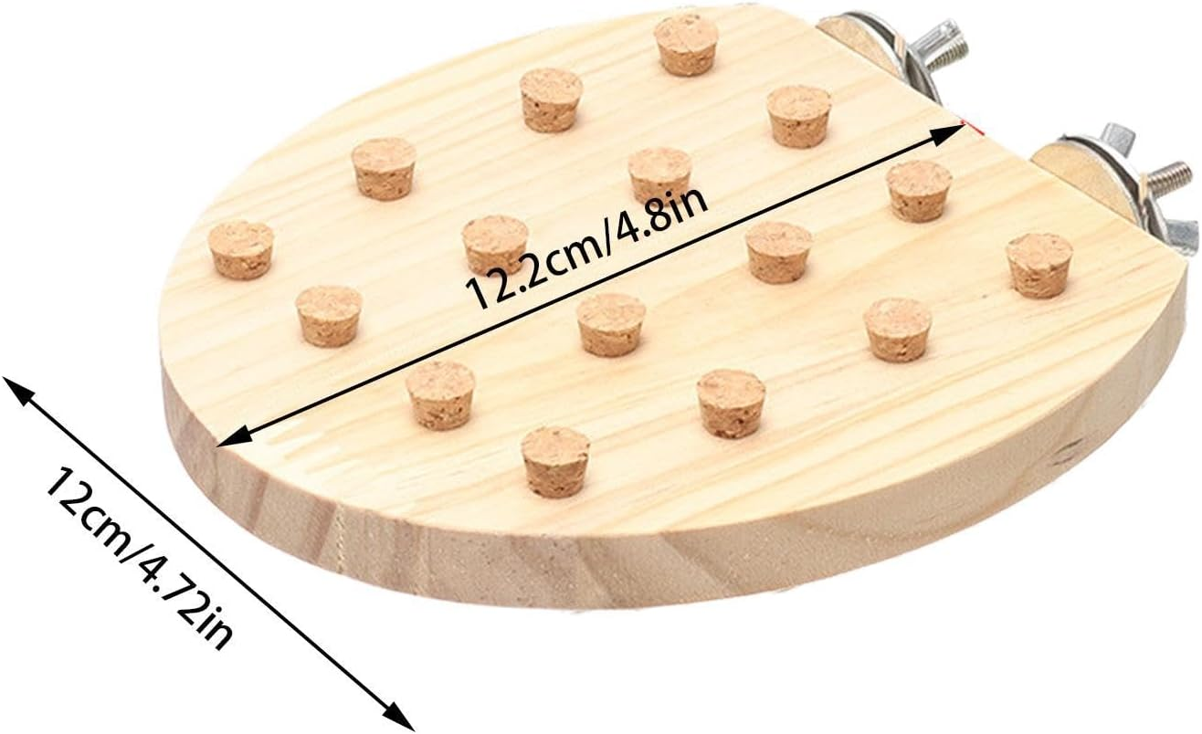 Parrot Toys for Large Birds | Chew Block Wear-Resistant Parrot Puzzle Toys - Compact Wooden Board Bird Playground for Anchovies Parakeets - Rectangular Large image number 4