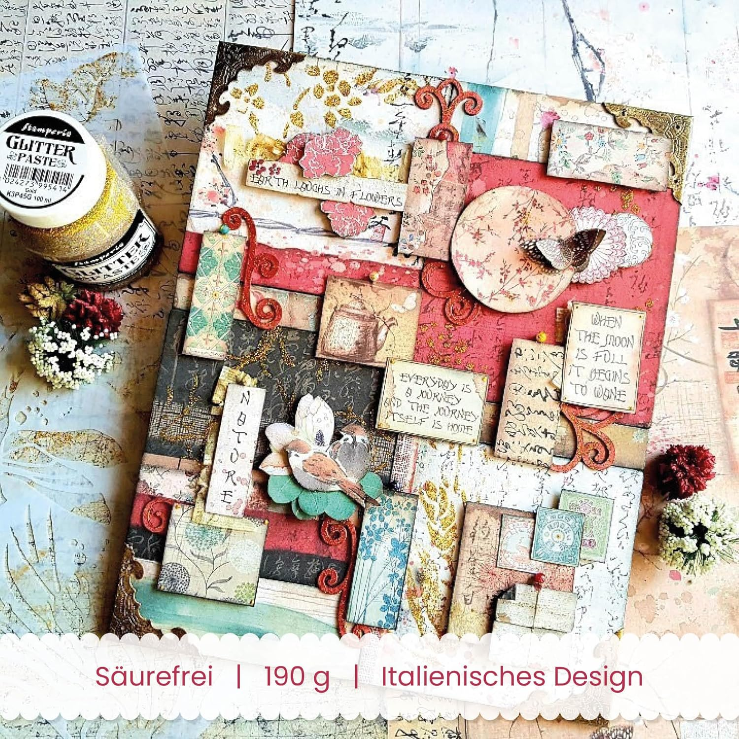 STAMPERIA International, KFT Paper PAD 8X8 10PK Oriental G, 20.3 X 20.3 (8" X 8"), Multicoloured image number 5