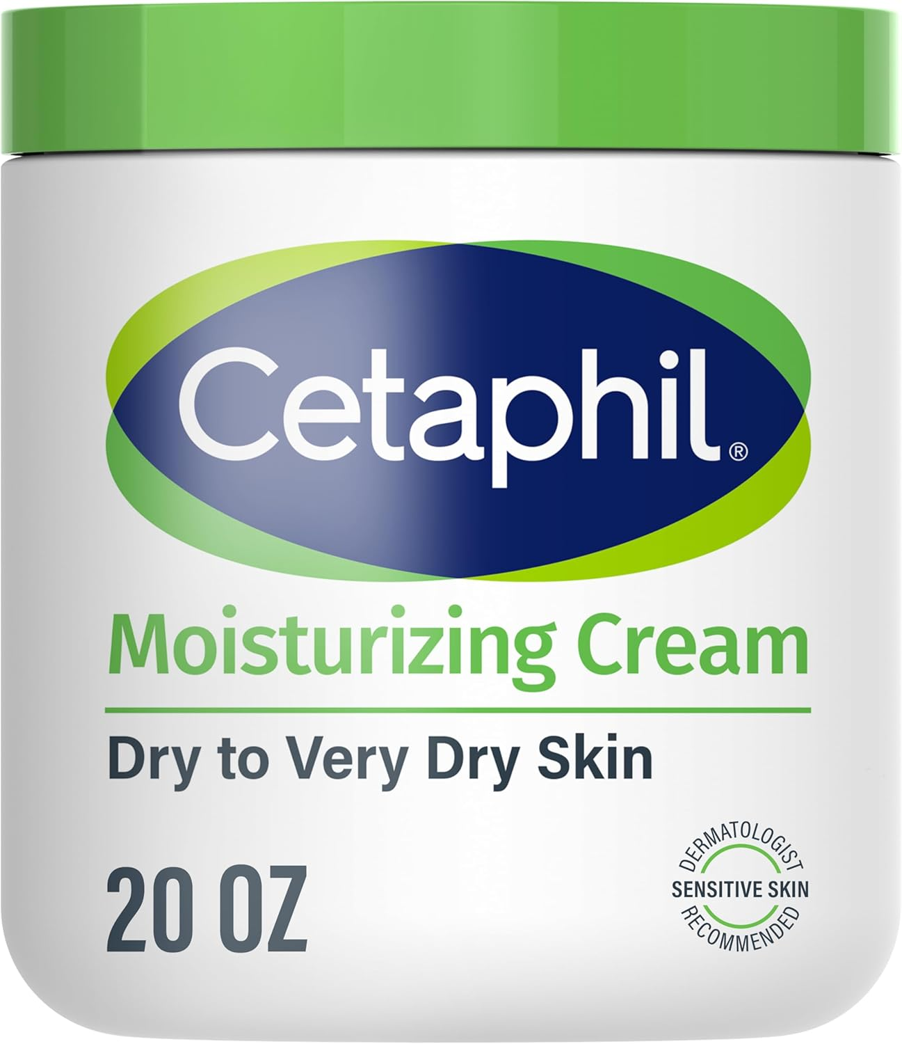 Cetaphil Body Moisturizer, Hydrating Moisturizing Cream for Dry to Very Dry, Sensitive Skin, NEW 20 Oz, Fragrance Free, Non-Comedogenic, Non-Greasy, 1.25 Pound (Pack of 1) image number 1