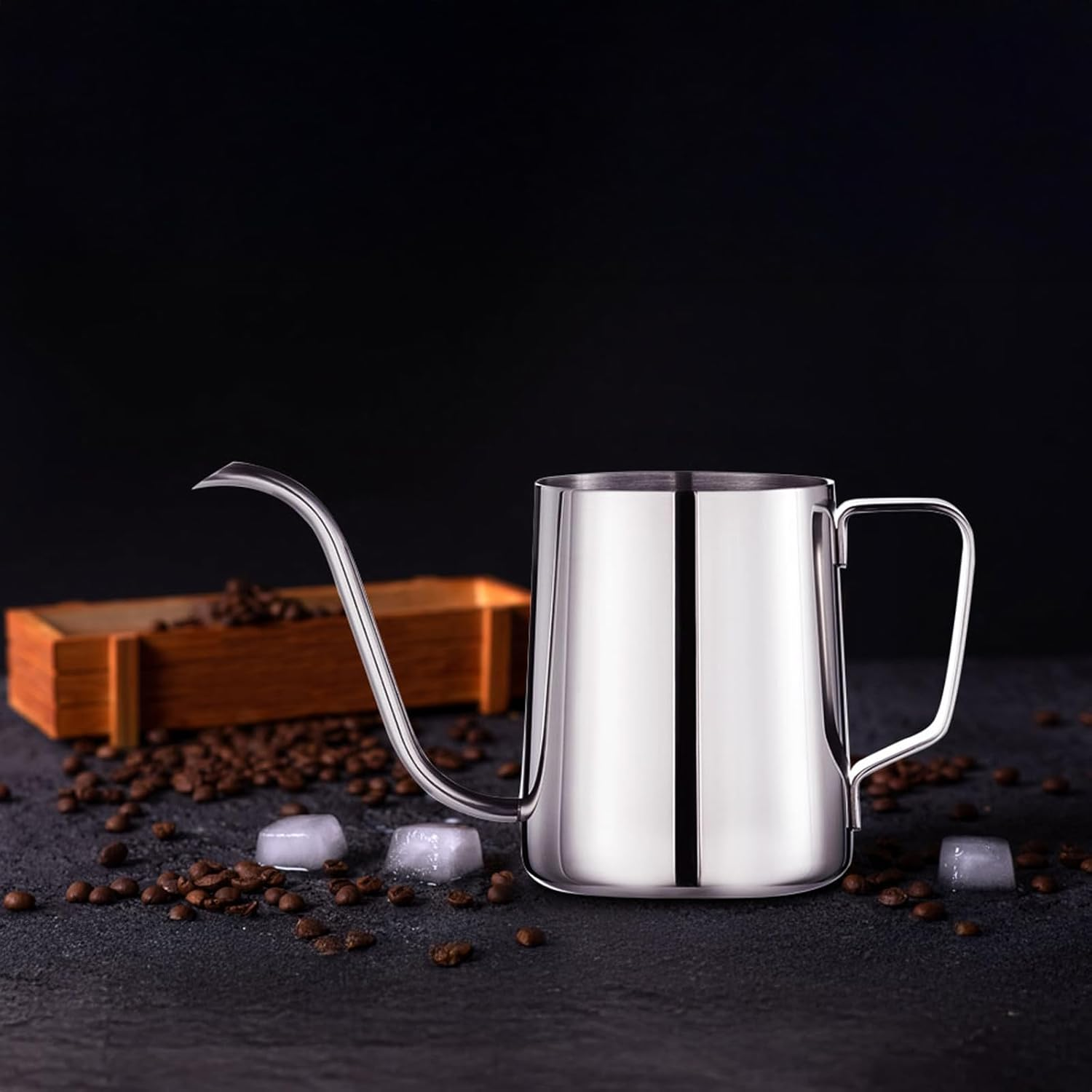 PARACITY 350Ml Gooseneck Coffee Maker Long Narrow Spout Precision Flow Spout for Camping Travel Outdoor Stainless Steel - Made Of Stainless Steel image number 5