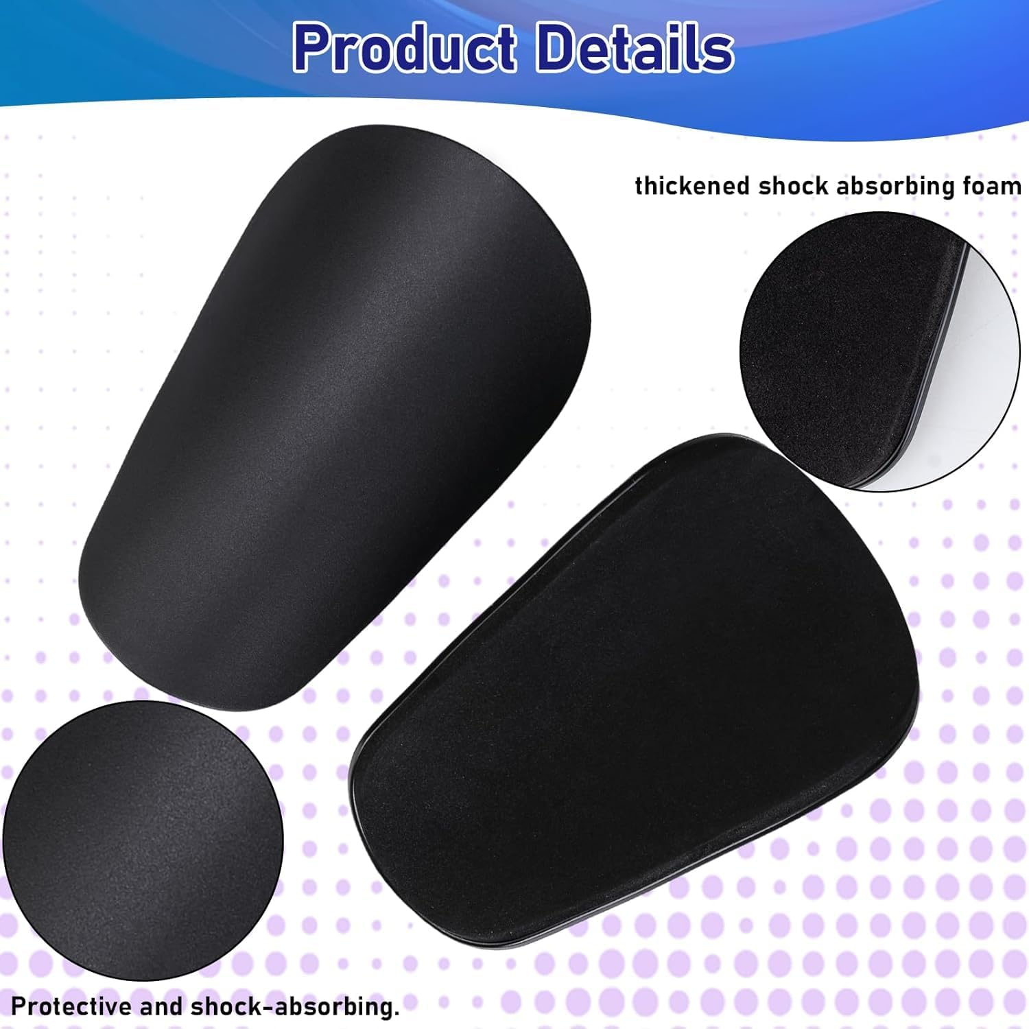 Limcryspp 1 Pairs of Professional Mini Football Shin Protectors External Shin Protectors for Non Slip Football Shin Protectors Neutral Mini Shin Protectors image number 1
