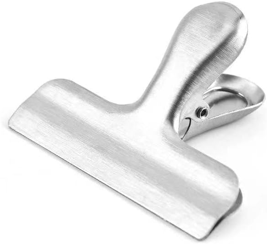 QYINXIU 10 Pack Bag Clips, Stainless Steel Chip Clip, Chip Clips Bag Clips Food Clips, Bag Clips for Food, Heavy Duty Air Tight Seal Kitchen Clips Snack Clips Food Bag Clamp Clips image number 2