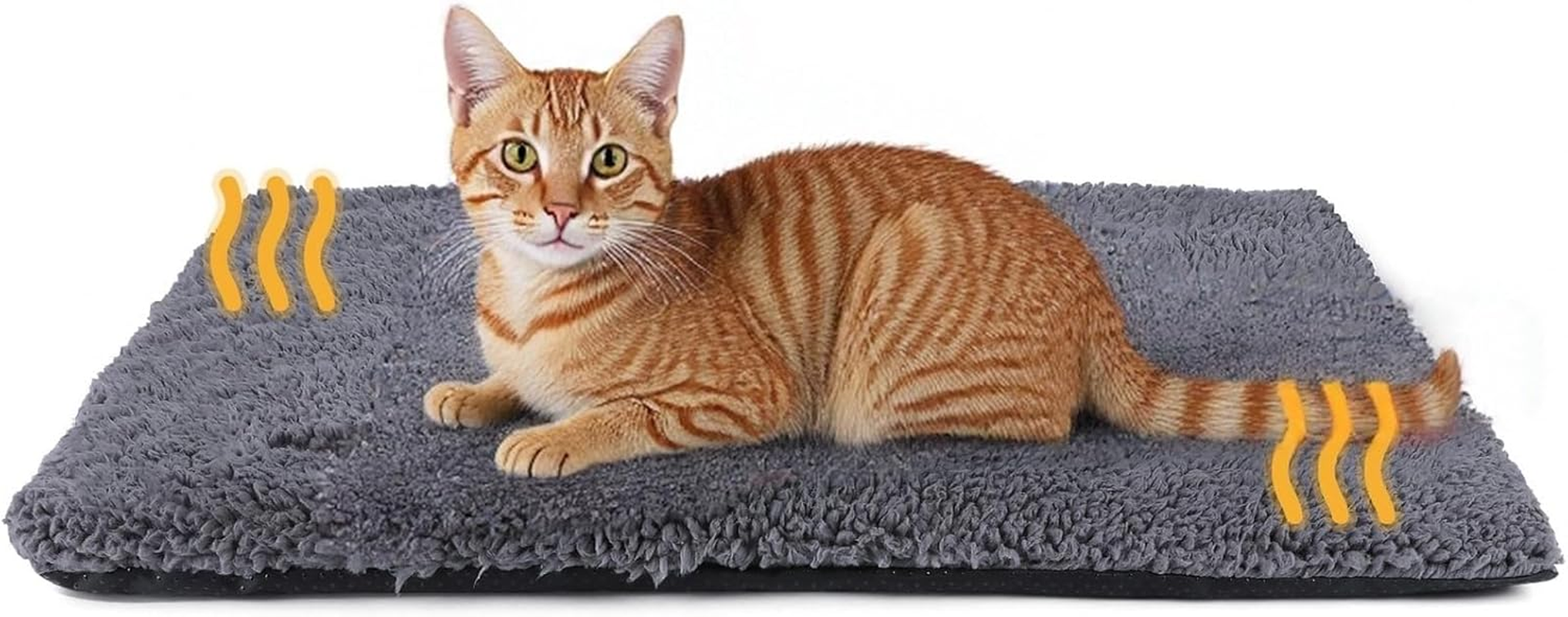 Self Warming Cat Bed Self Heating Cat Dog Mat 61 * 45Cm Extra Warm Thermal Pet Pad for Indoor Outdoor Pets with Removable Cover Non-Slip Bottom Washable Non Electric